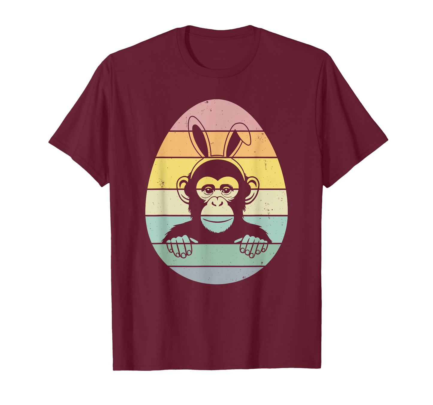 Retro Easter Egg Monkey Easter Day Womens Mens Kids T-Shirt