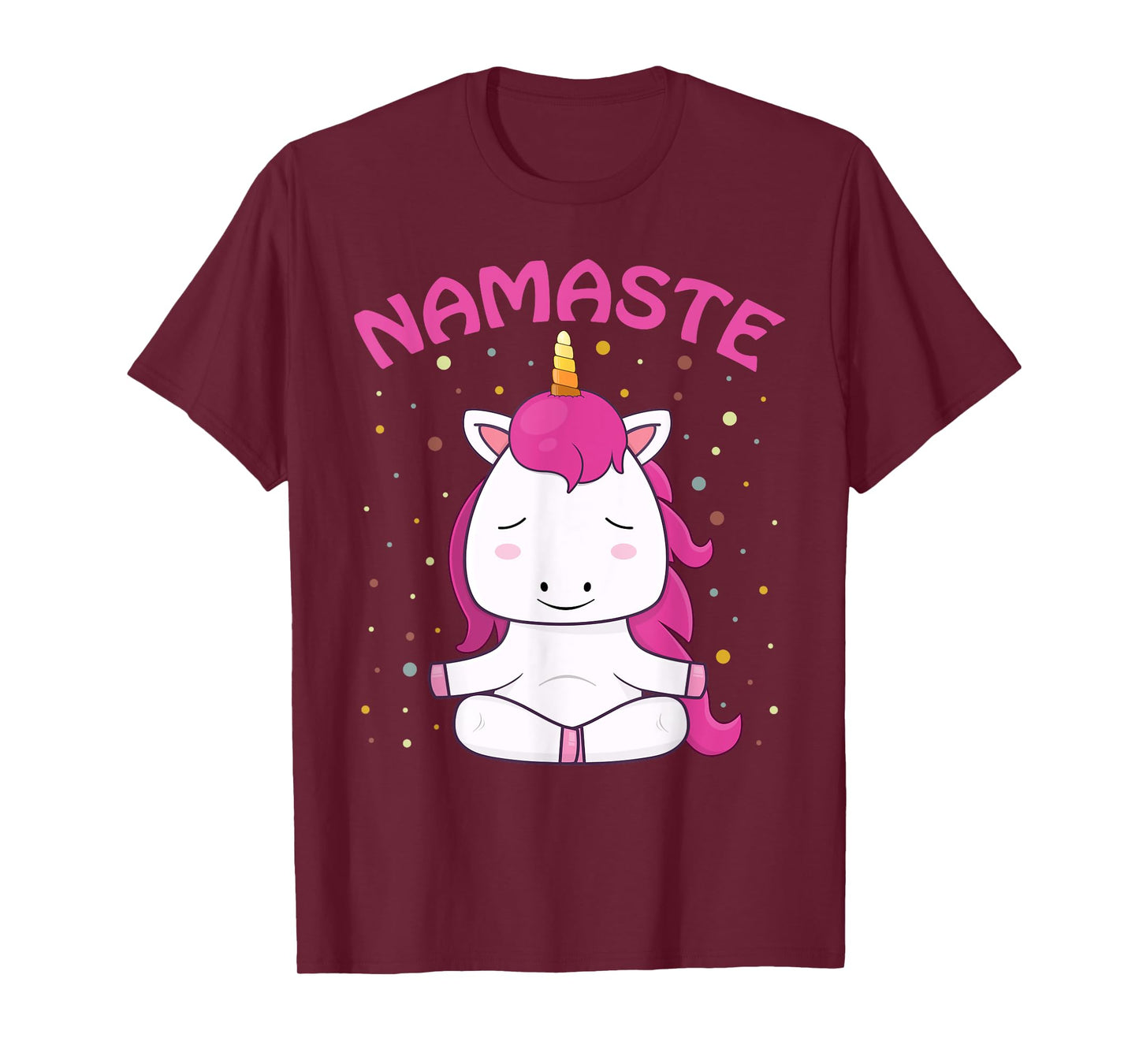 Unicorn Yoga Shirt Girls Magical Unicorns Sukhasana Namaste T-Shirt