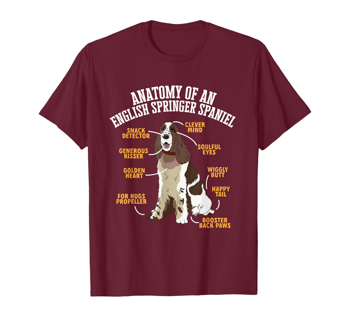 Anatomy Of An English Springer Spaniel T-Shirt