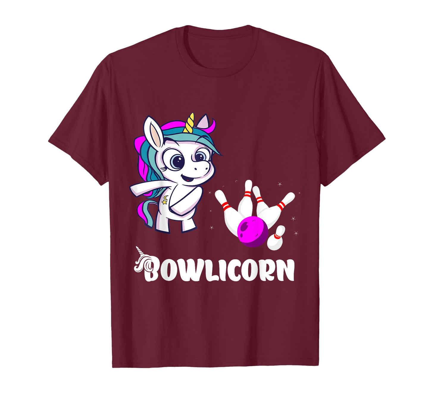 Unicorn Bowling Pin Strike Bowling Bowler Bowling Team T-Shirt