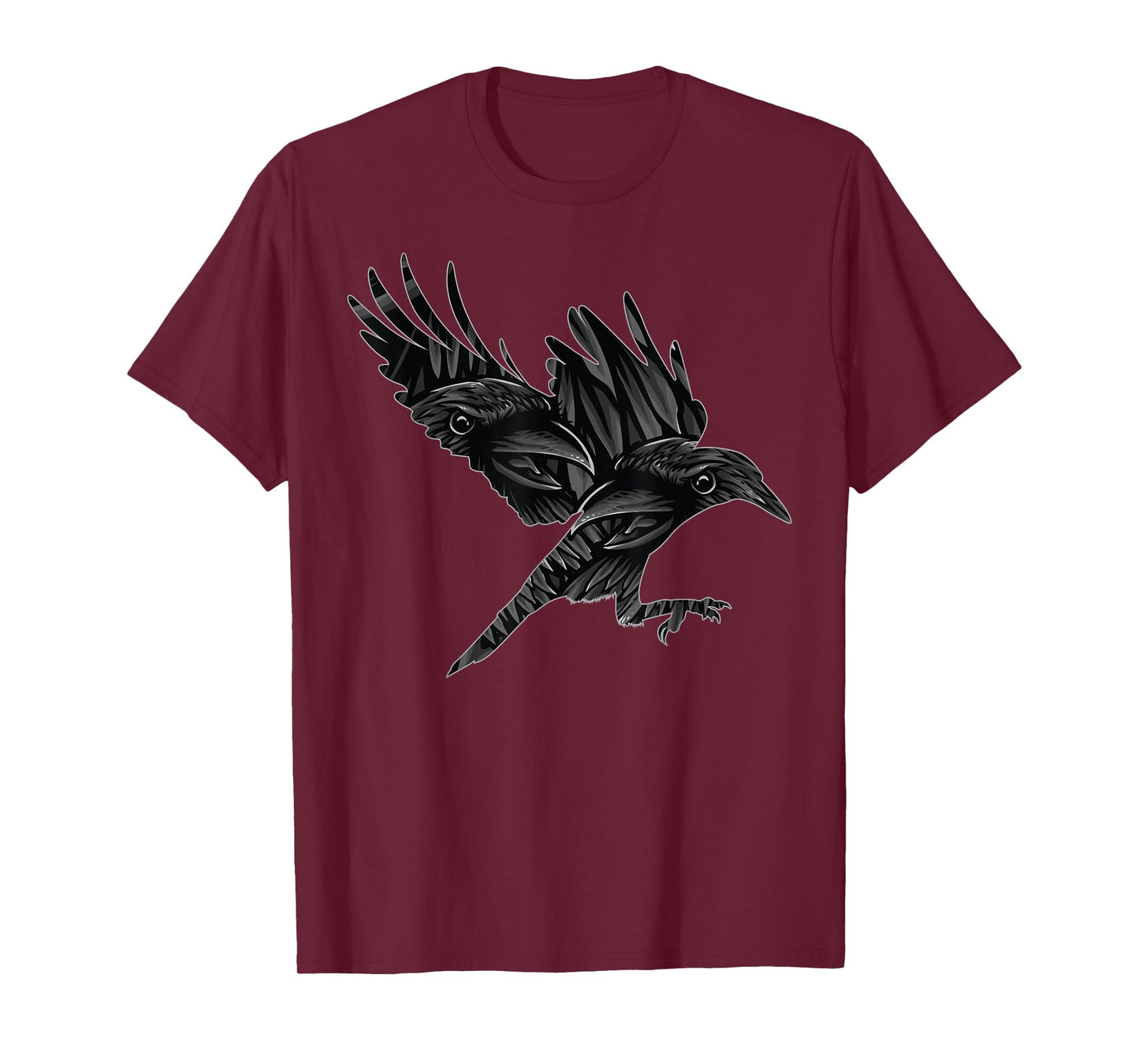 Gothic Animal Creepy Forest Bird Raven Spooky Black Raven T-Shirt