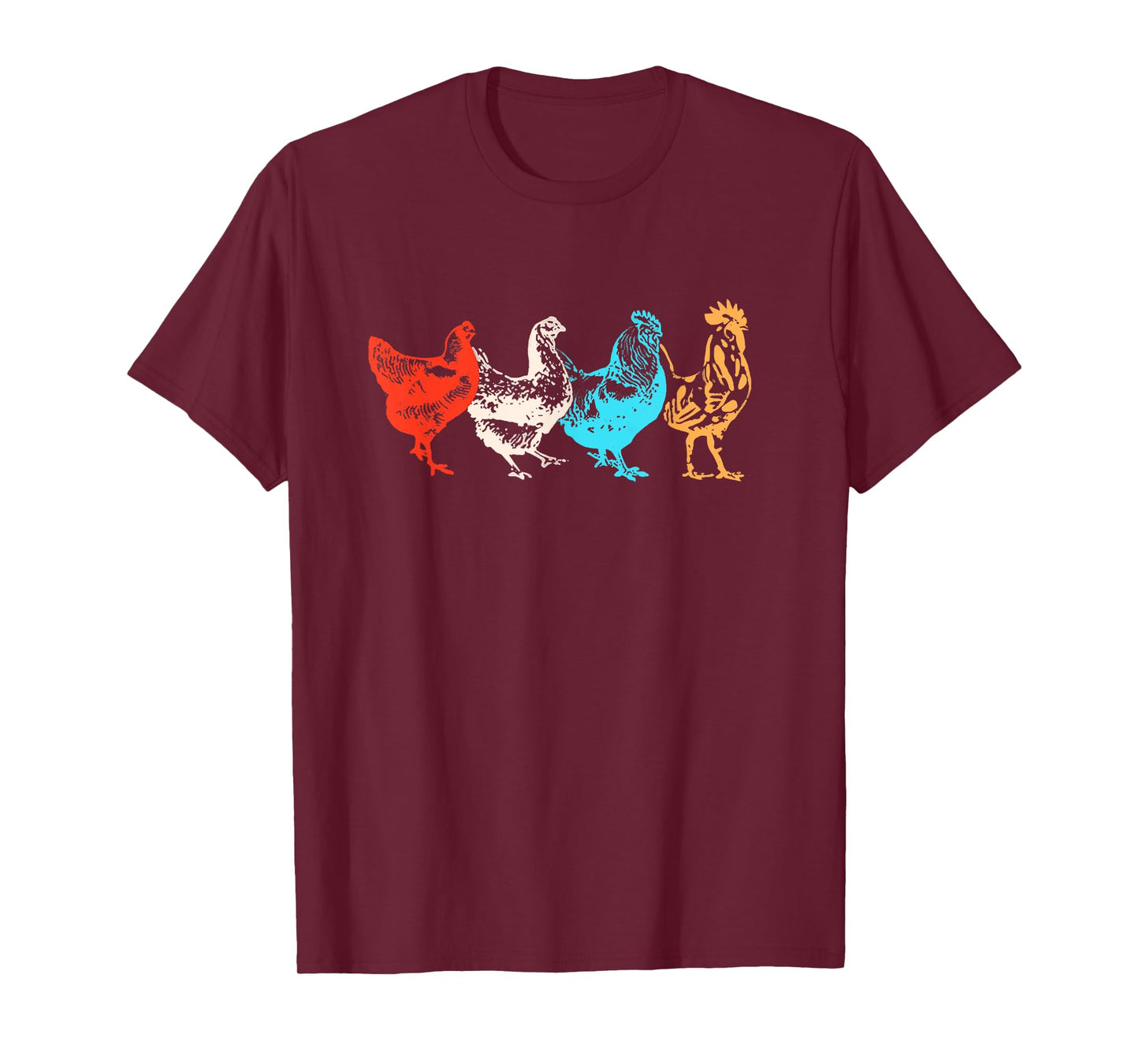 Chicken Shirt Women Girl Farm Funny Chicken Graphic T-Shirt