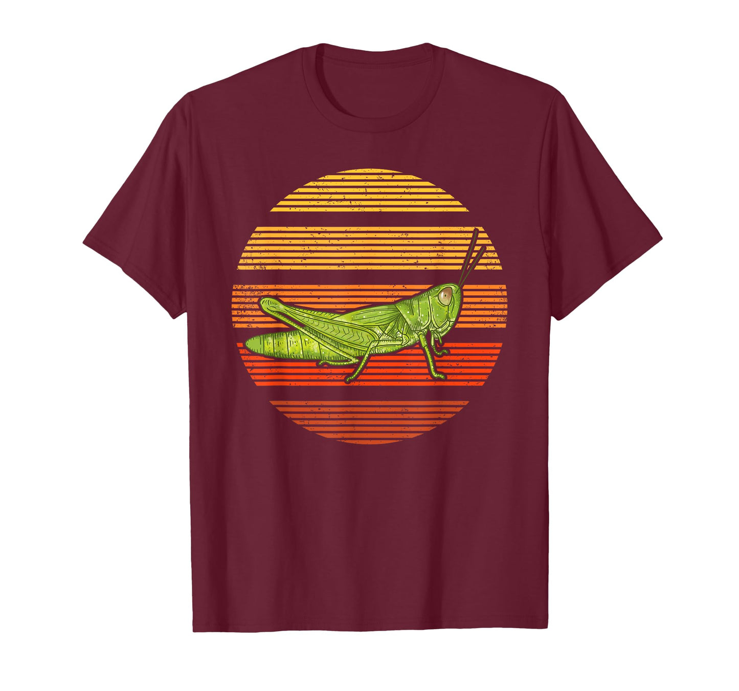 Sunset Grasshopper Lover Gift Vintage Retro Grasshopper T-Shirt