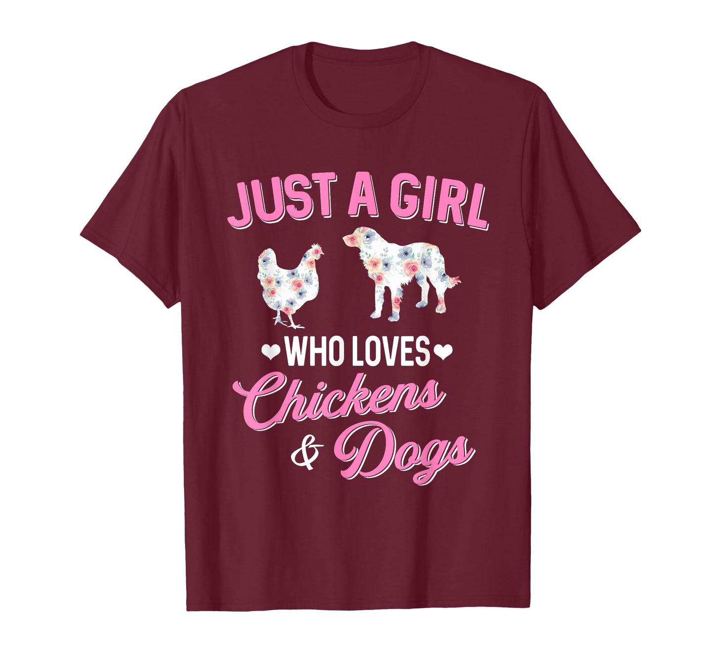 Just A Girl Who Loves Chickens Dog Lover Women Farmer T-Shirt