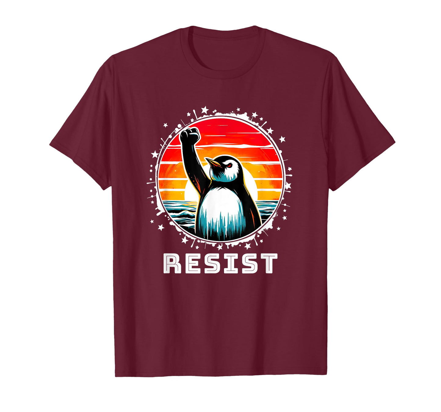 Resist Penguin Activism Graphic Design Penguins Resist T-Shirt