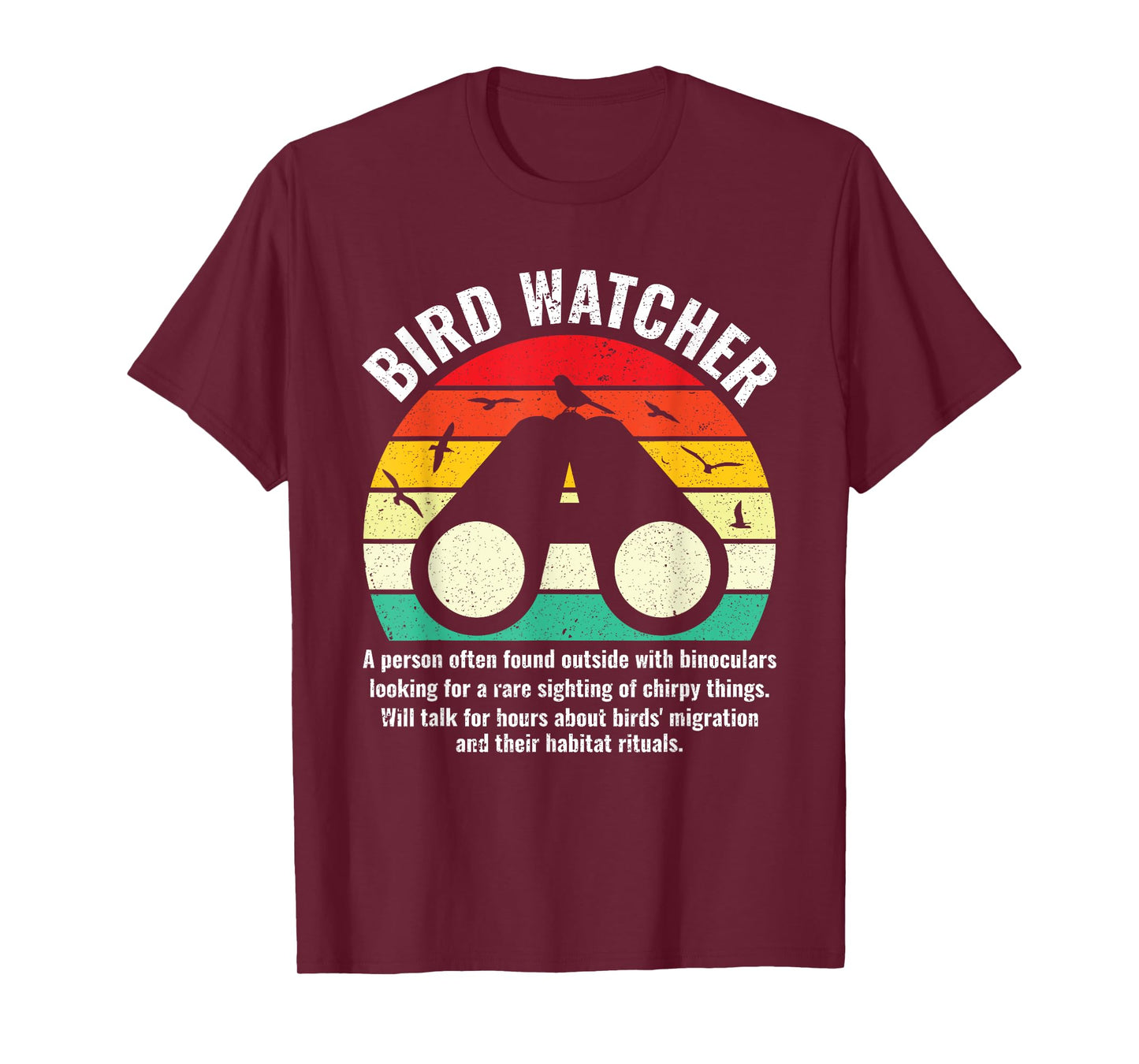 Funny Bird Watcher Definition Birder Bird Watching T-Shirt