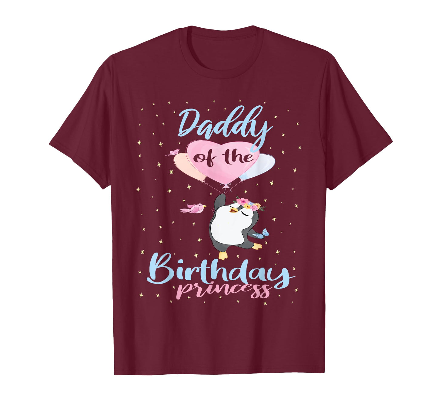 Daddy Of The Birthday Princess Penguin Girls B-day Party T-Shirt