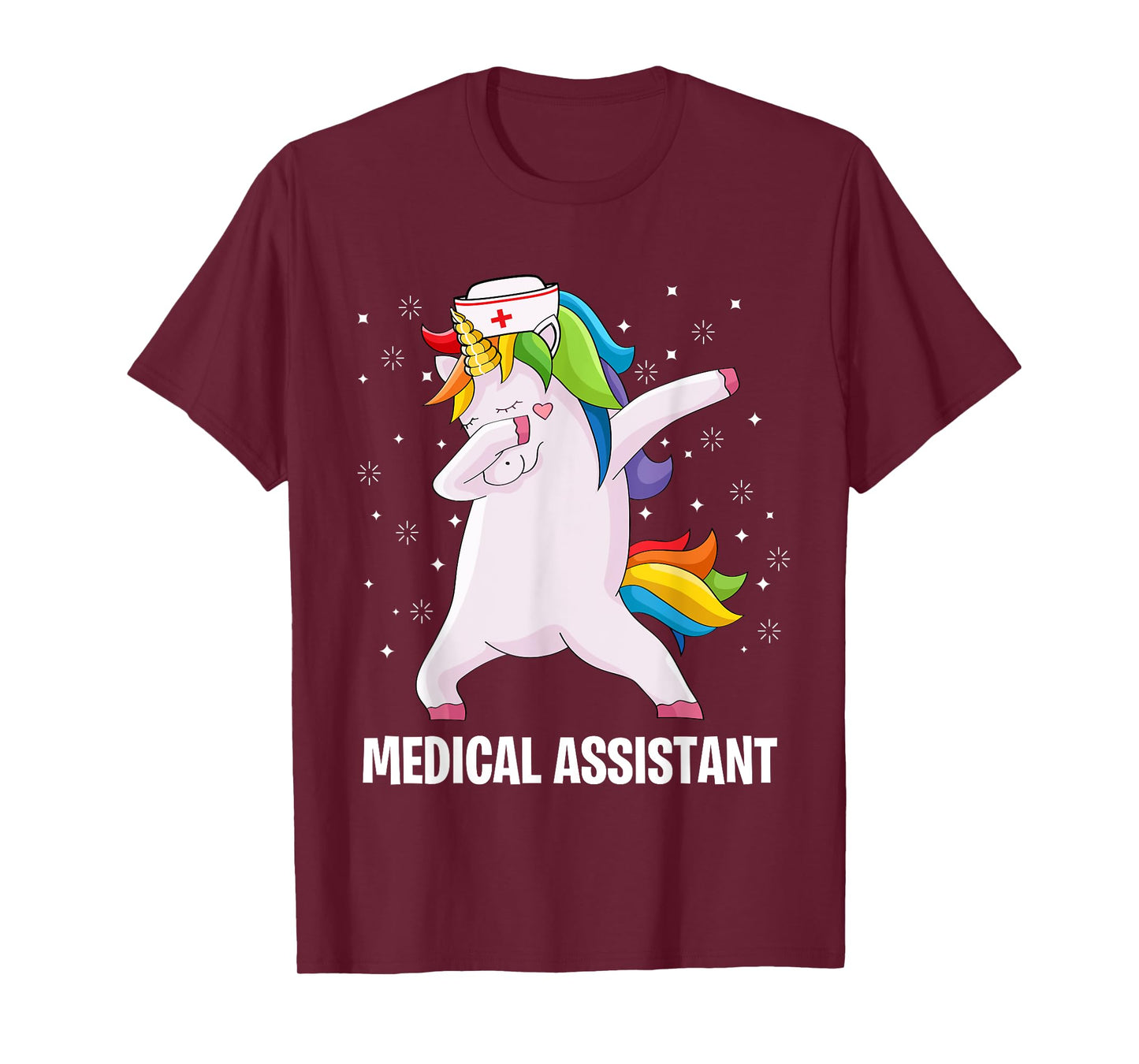 Funny MA Certified Medical Assistant Dabbing Unicorn T-Shirt