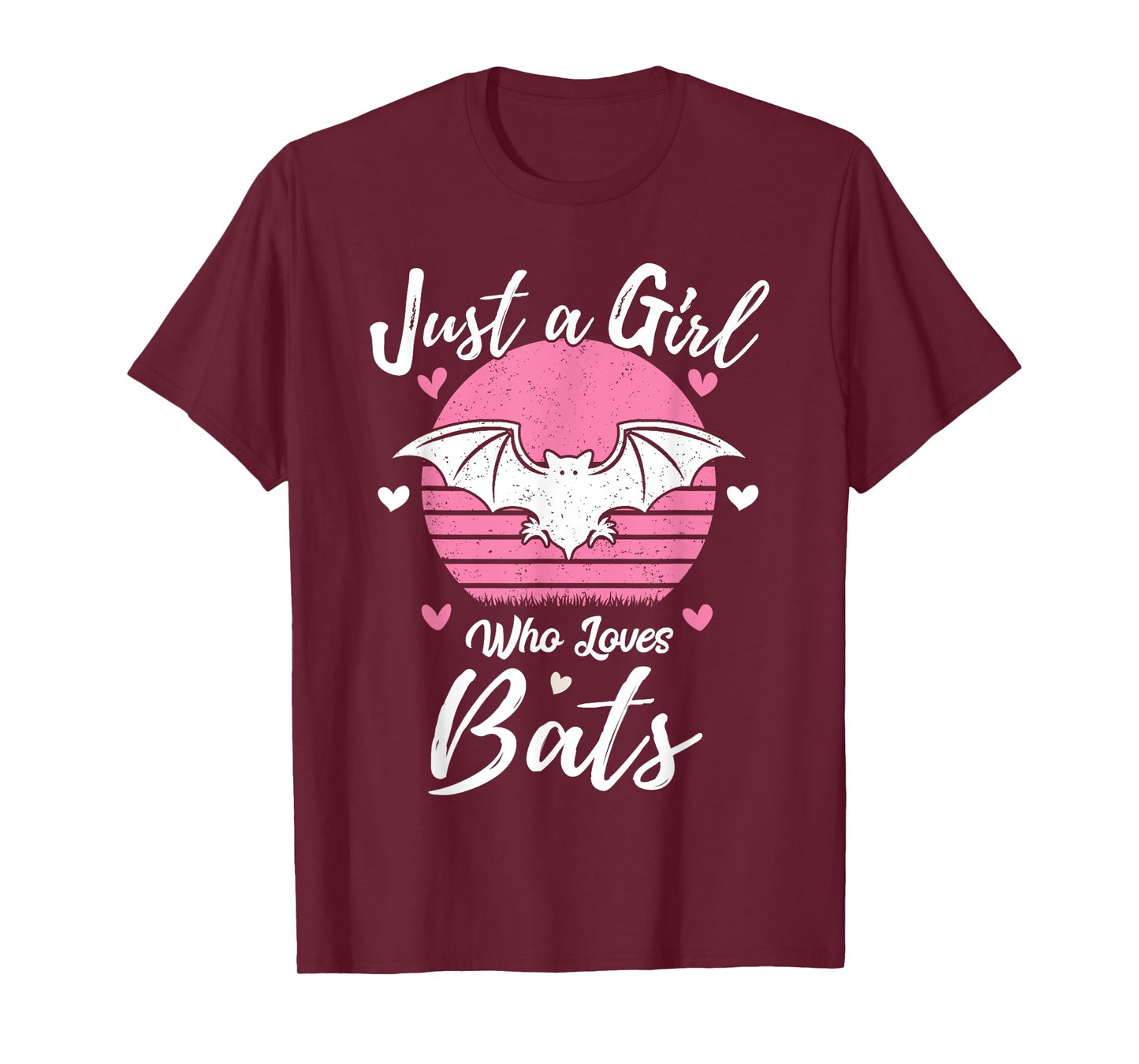 Women Girls Bat Lover Gift Just A Girl Who Loves Bats T-Shirt