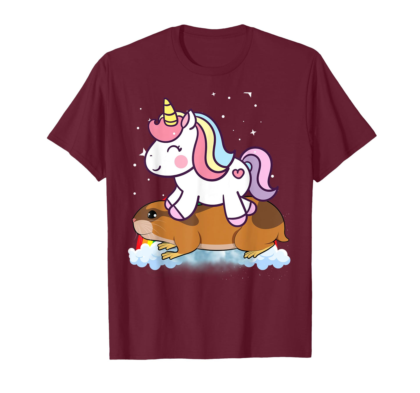 Unicorn Riding Lemming Boys Girls Men Women Kids Rainbow T-Shirt