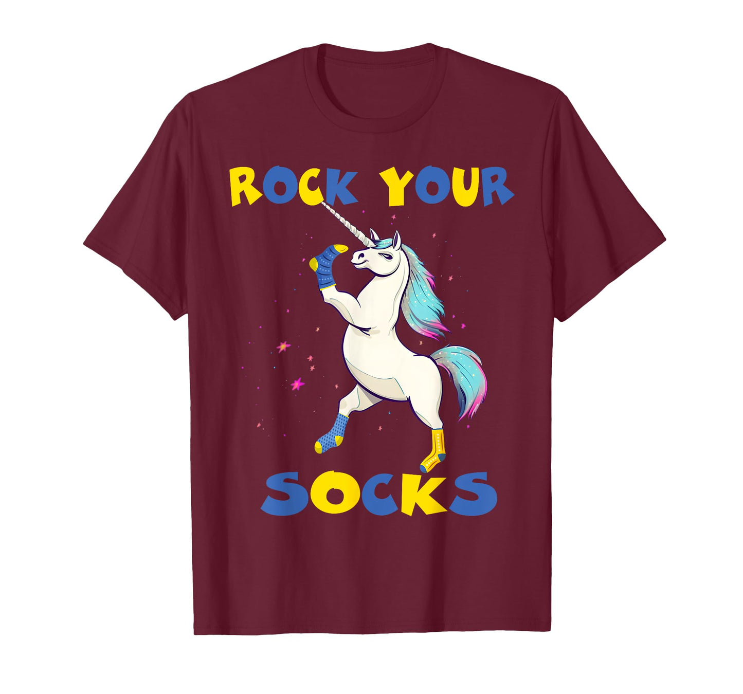 WORLD DOWN SYNDROME DAY Rock Your Socks Unicorn T-Shirt