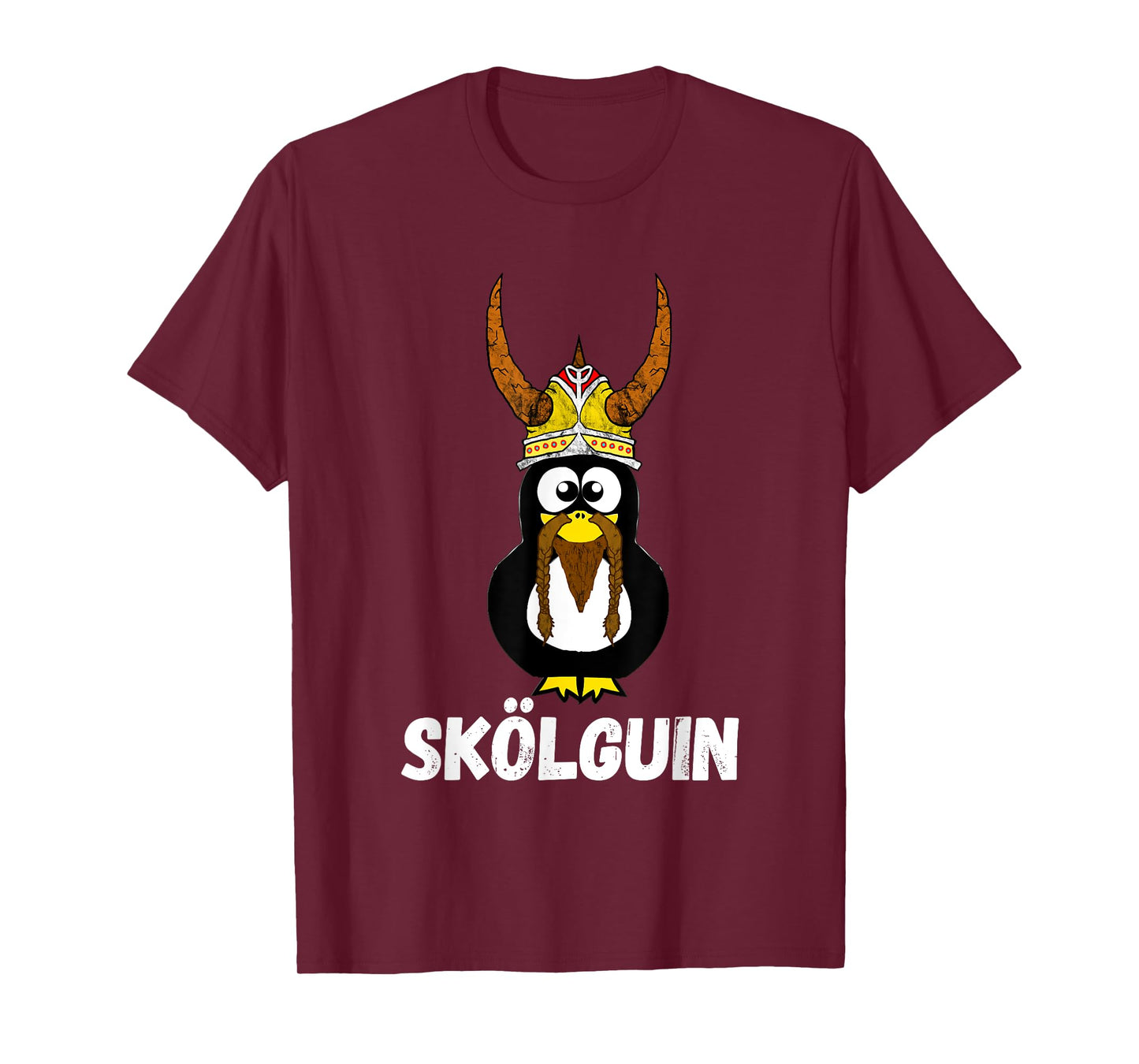 Skol Penguin Water Bird Funny Viking Nordic Horned Helmet T-Shirt