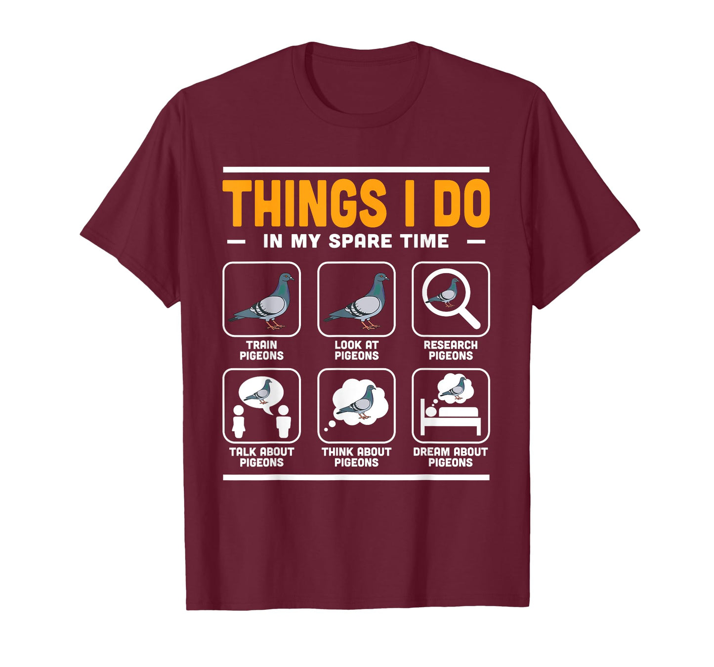 Men Things I Do In My Spare Time Pigeon Watcher Birding T-Shirt