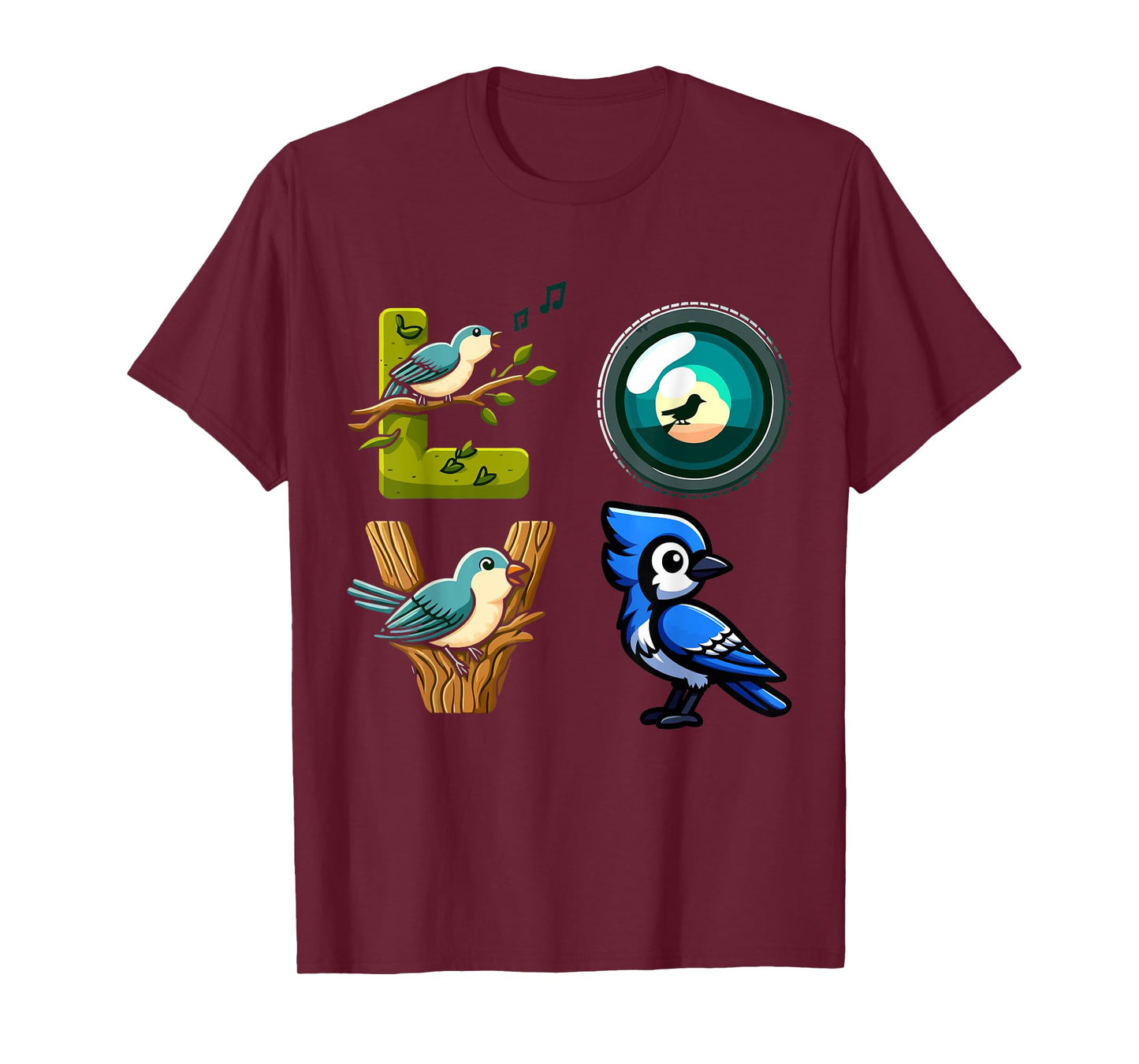 Funny Bird Watching Apparel Cool Bird Lover Present Designs T-Shirt