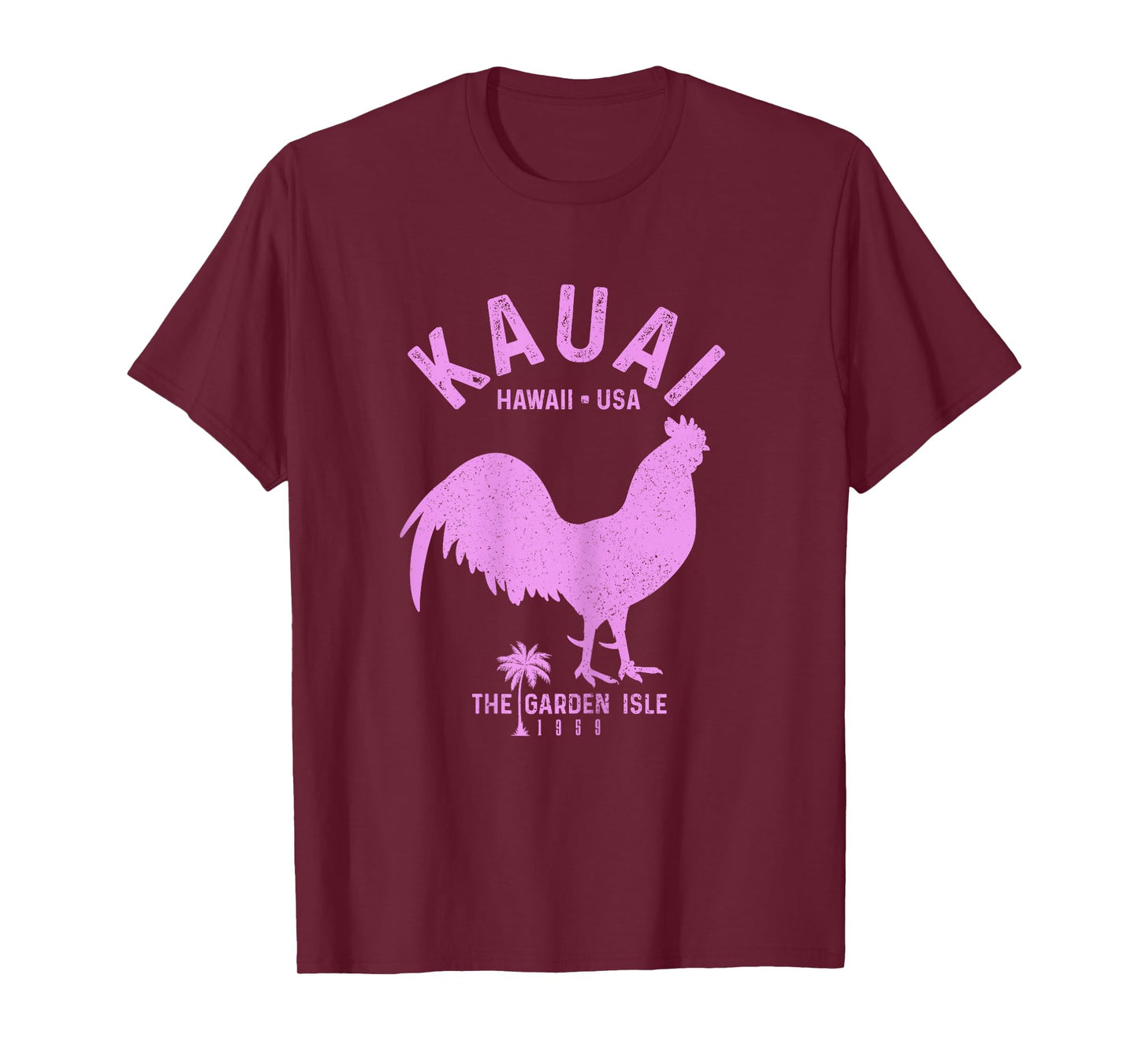 Kauai 1959 The Garden Isle Chicken Hawaii Vintage Hawaiian T-Shirt