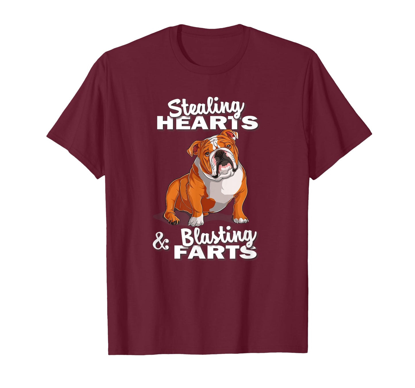 Funny Stealing Hearts Blasting Farts English Bulldog T-Shirt