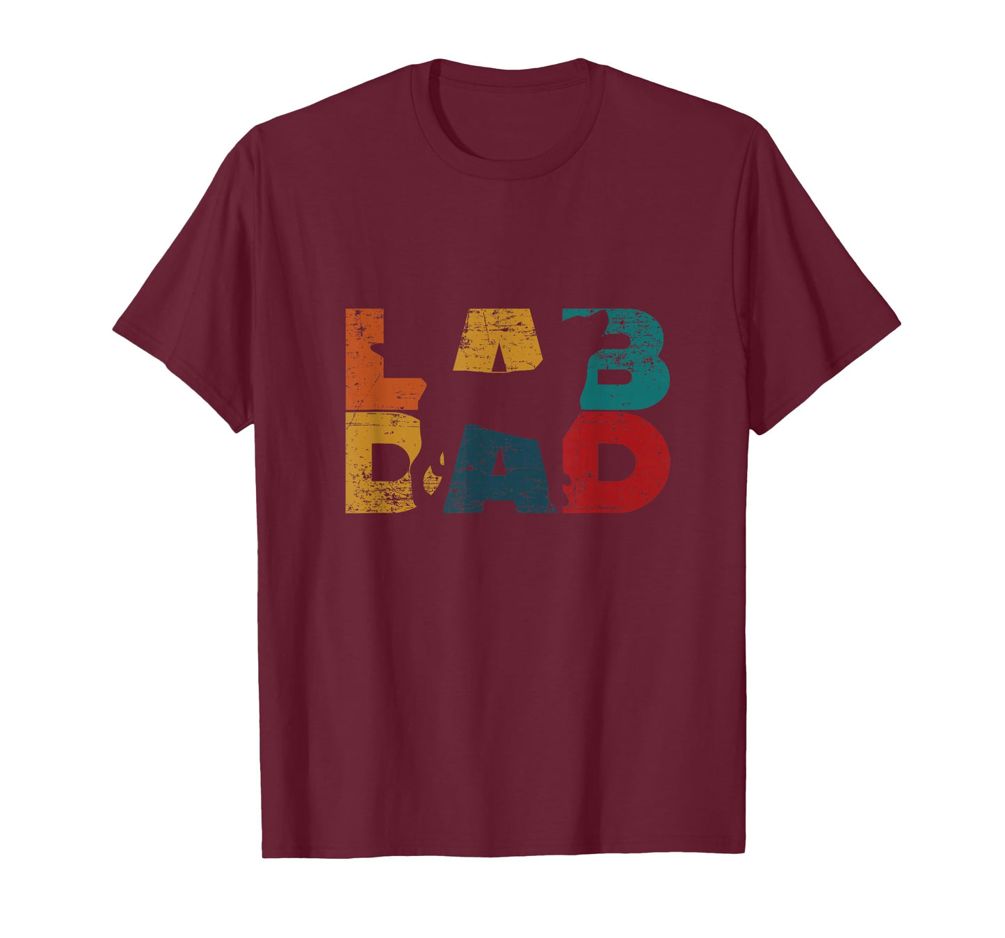 Retro Lab Lover Labrador Black Lab Dad T-Shirt