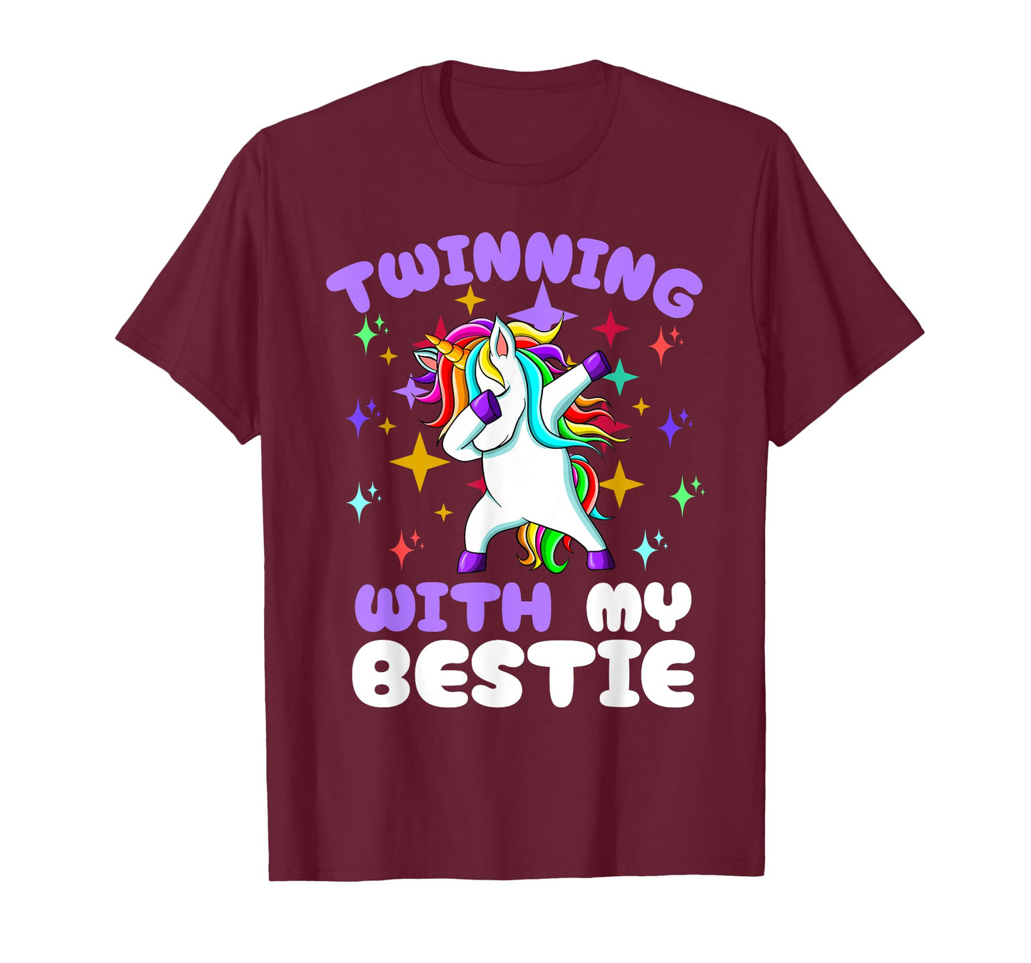 Twinning Unicorn Bestie Spirit Week Twin Day Best Friend T-Shirt