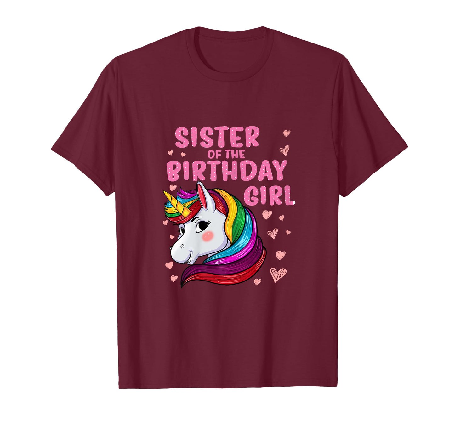 Unicorn Sister Of The Birthday Girl T-Shirt