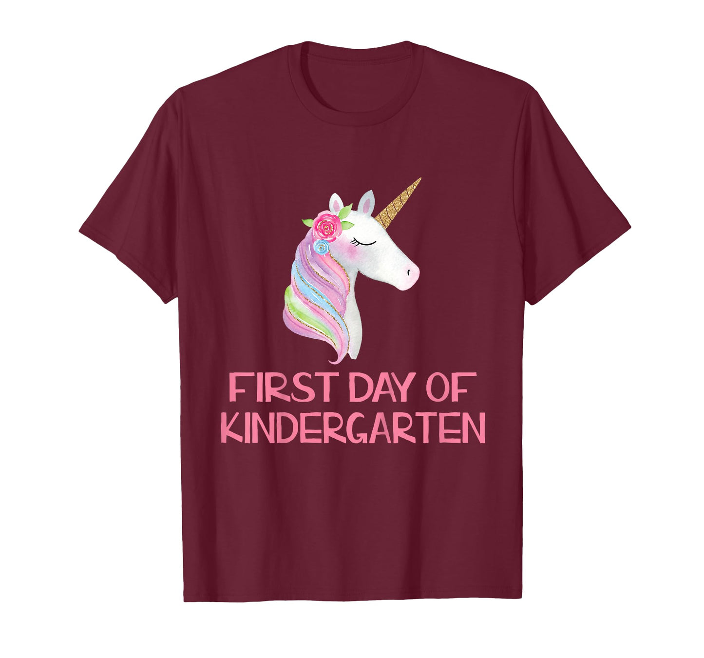 Cute First Day of Kindergarten Unicorn Shirt for Girls T-Shirt