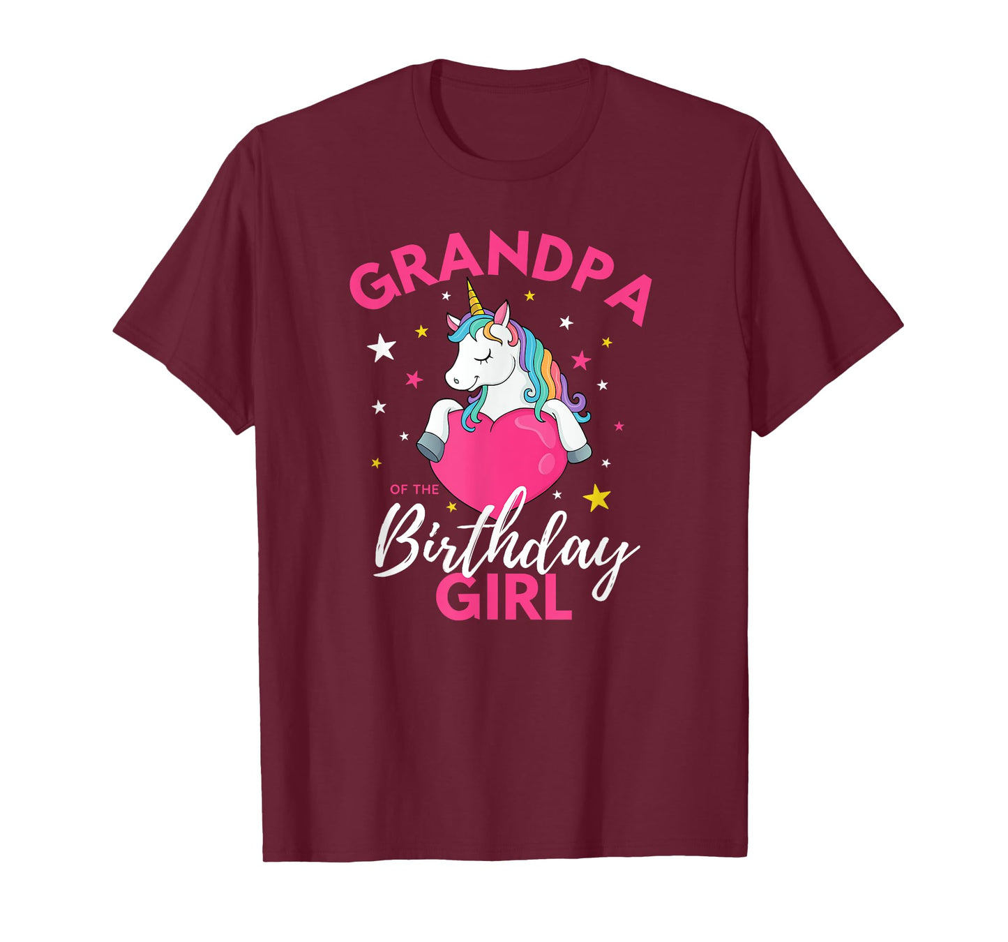 Grandpa Of The Birthday Girl Unicorn T-Shirt