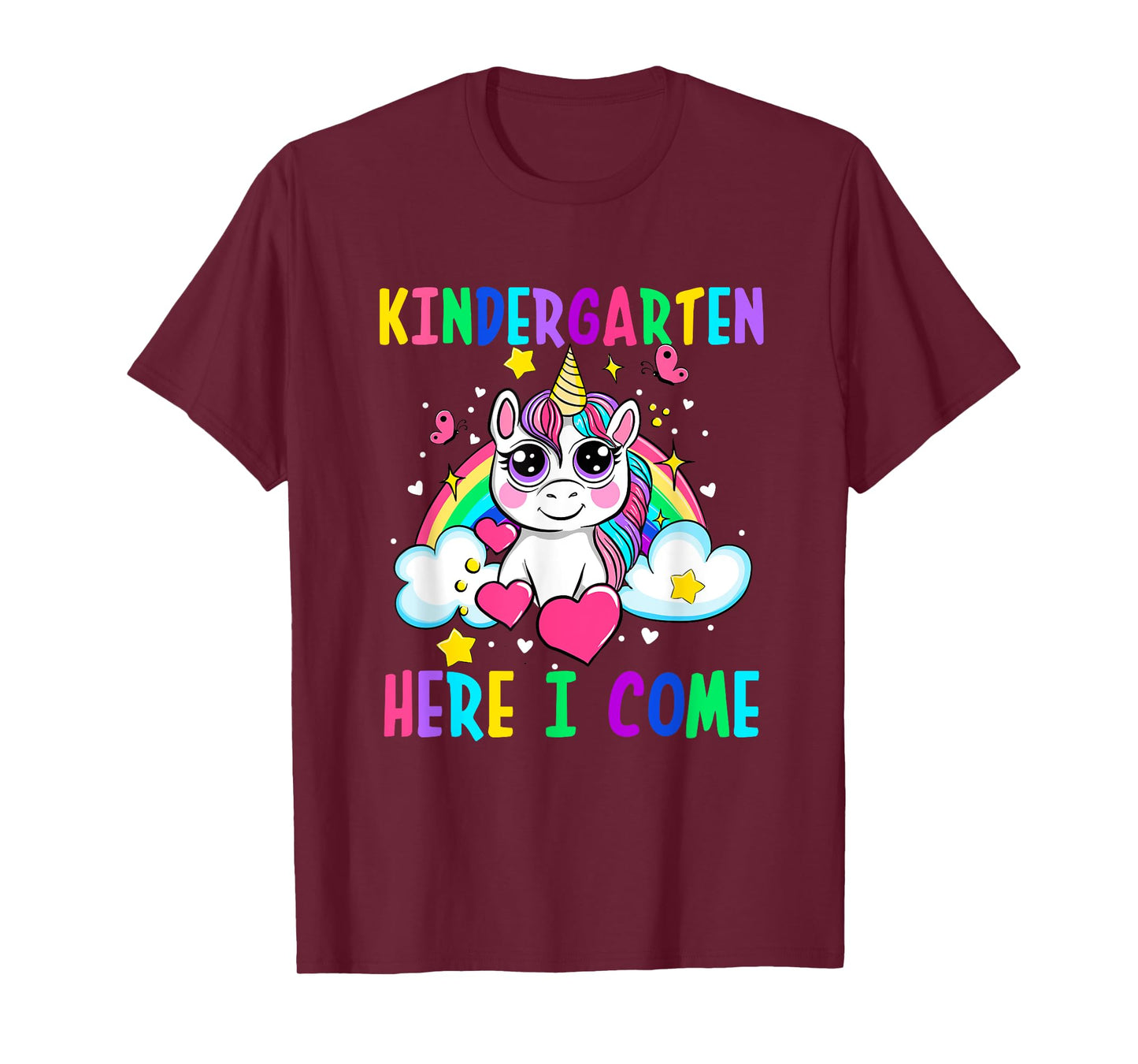 Cute Unicorn Kindergarten Here I Come School Kindergarten T-Shirt