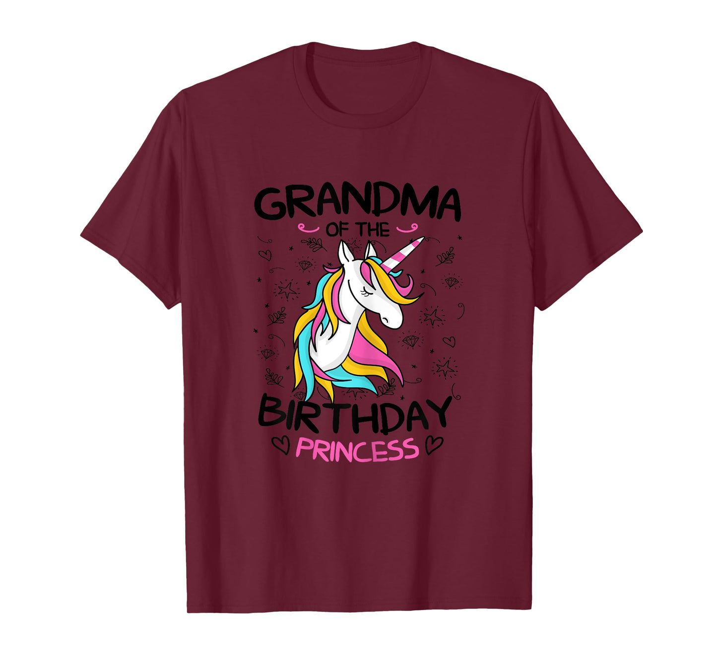 Grandma Of The Birthday Princess Shirt Unicorn Girl T-Shirt
