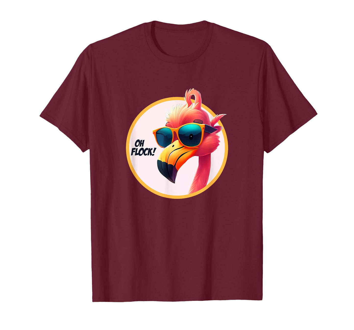 Oh Flock! Funny Adult Humor Flamingo Joke Pun Gag T-Shirt