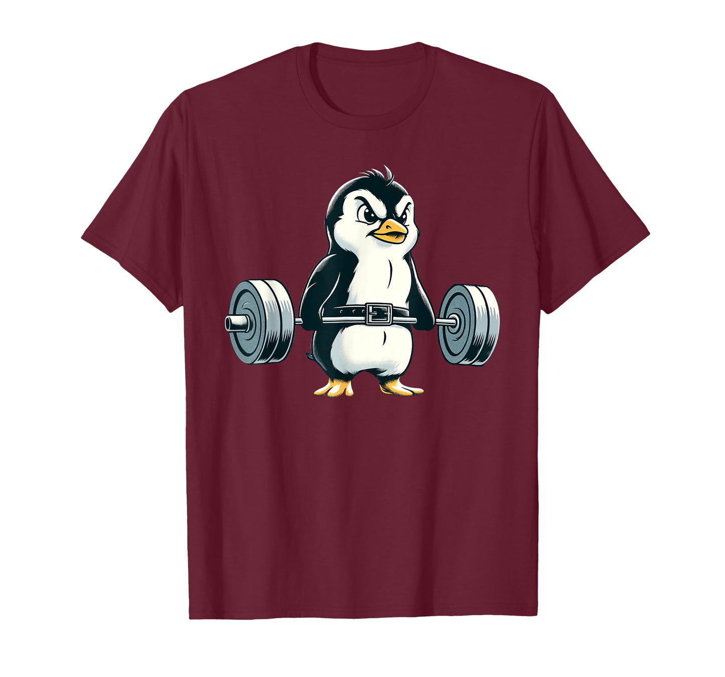 Penguin Powerlifting Weightlifting Gym Workout T-Shirt
