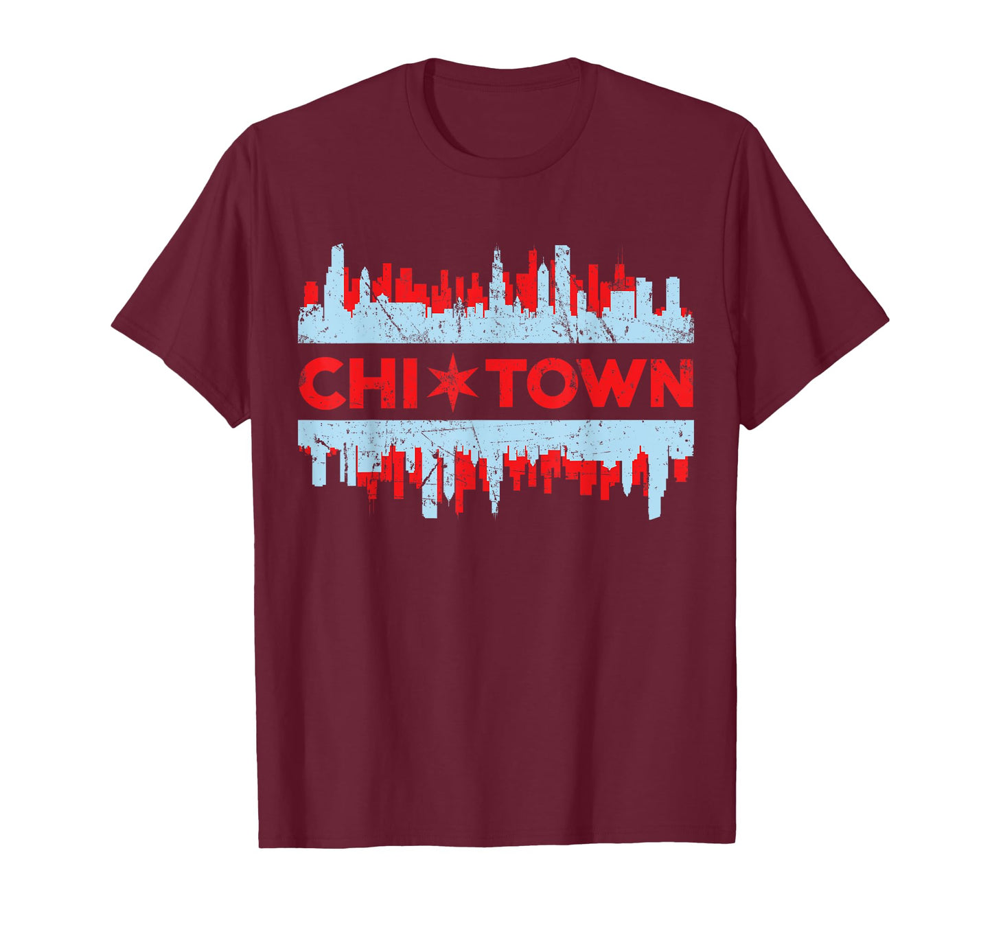 Chicago Chi Town Flag Skyline T-Shirt