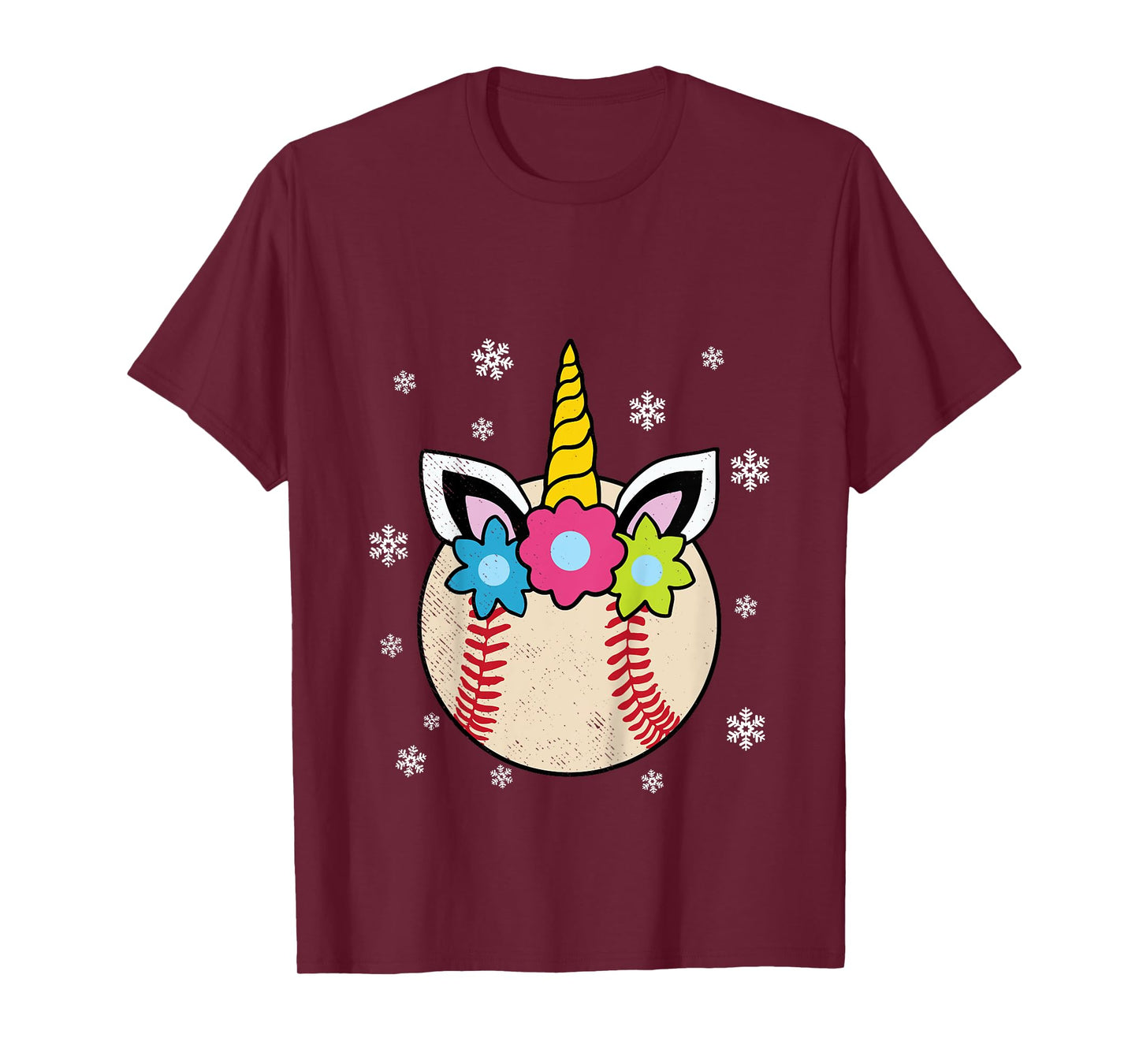 Unicorn Baseball Cute Sports Player Fan Girls Kids T-Shirt