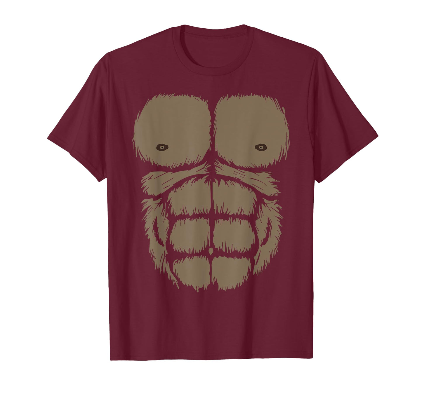 Gorilla Chest Belly Boy Men Monkey Costume Kids Fancy Dress T-Shirt
