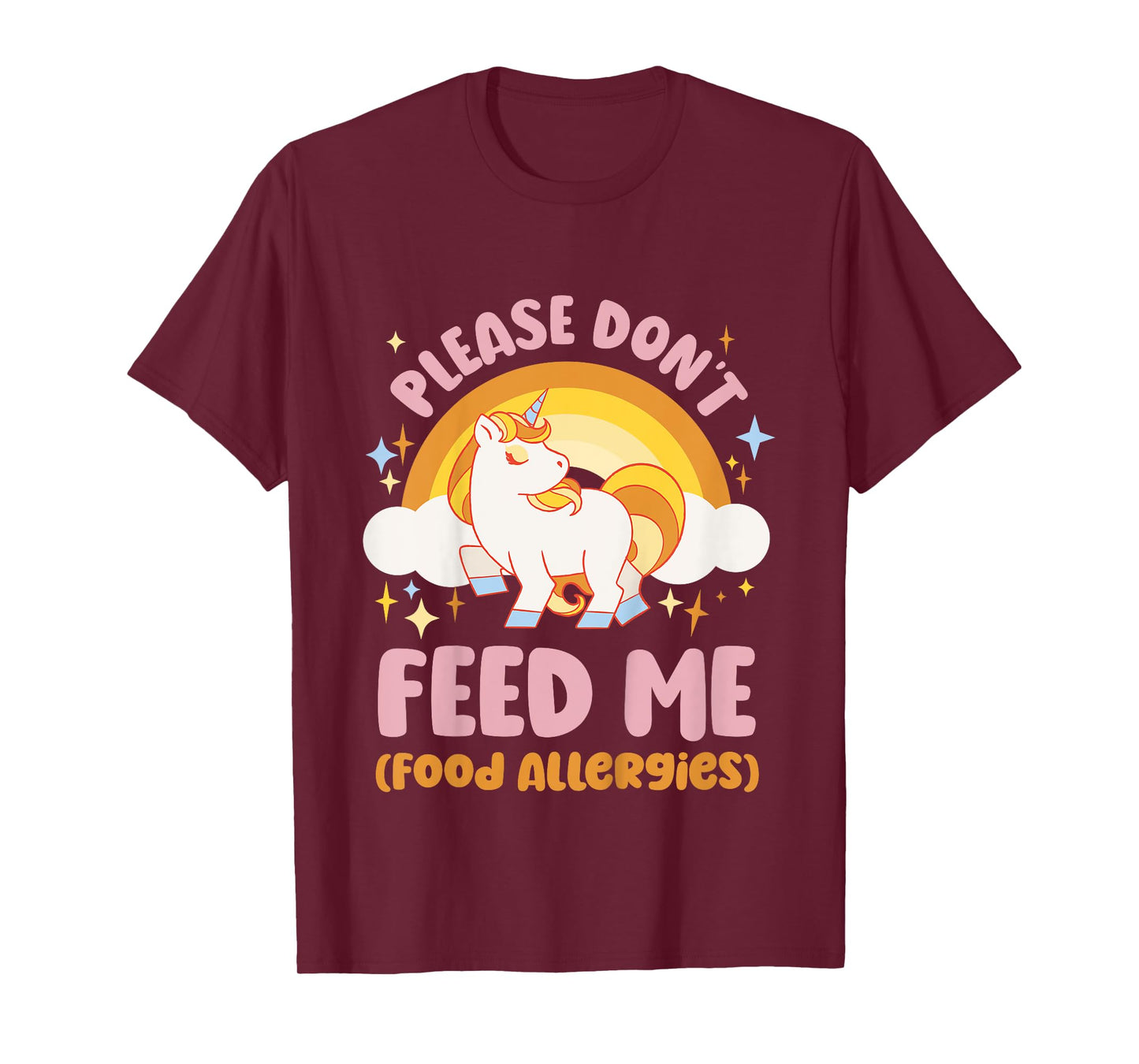 Food Allergy Toddler Kids Unicorn T-Shirt