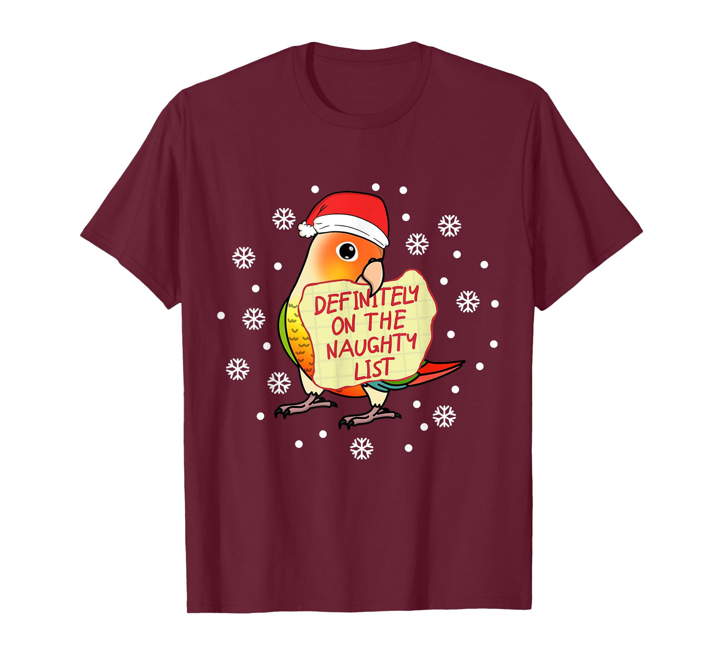 Naughty List Parrot | Green Cheek Pineapple Conure T-Shirt
