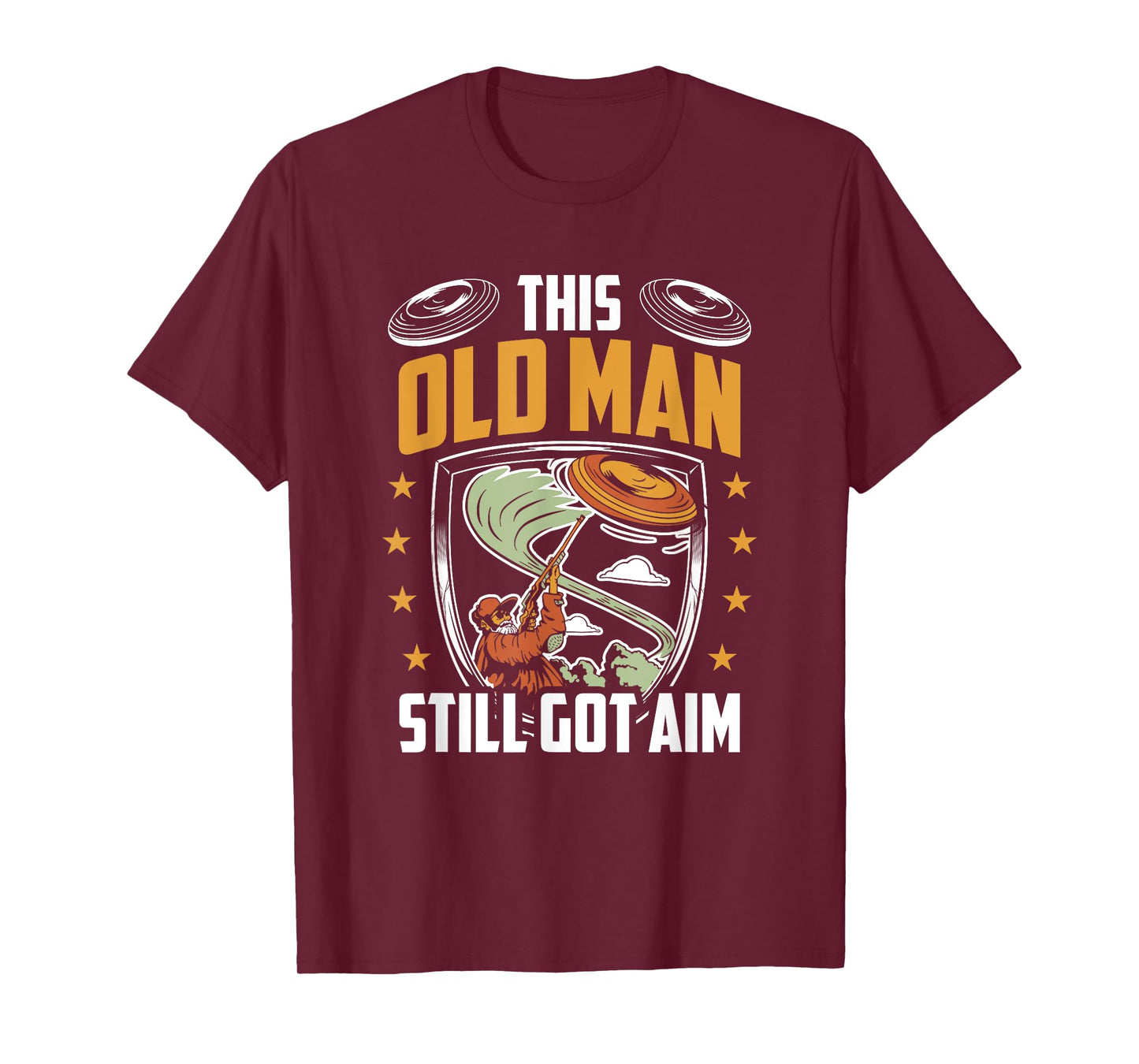 Mens Funny Skeet Shooting Old Man Got Aim Clay Shooter T-Shirt
