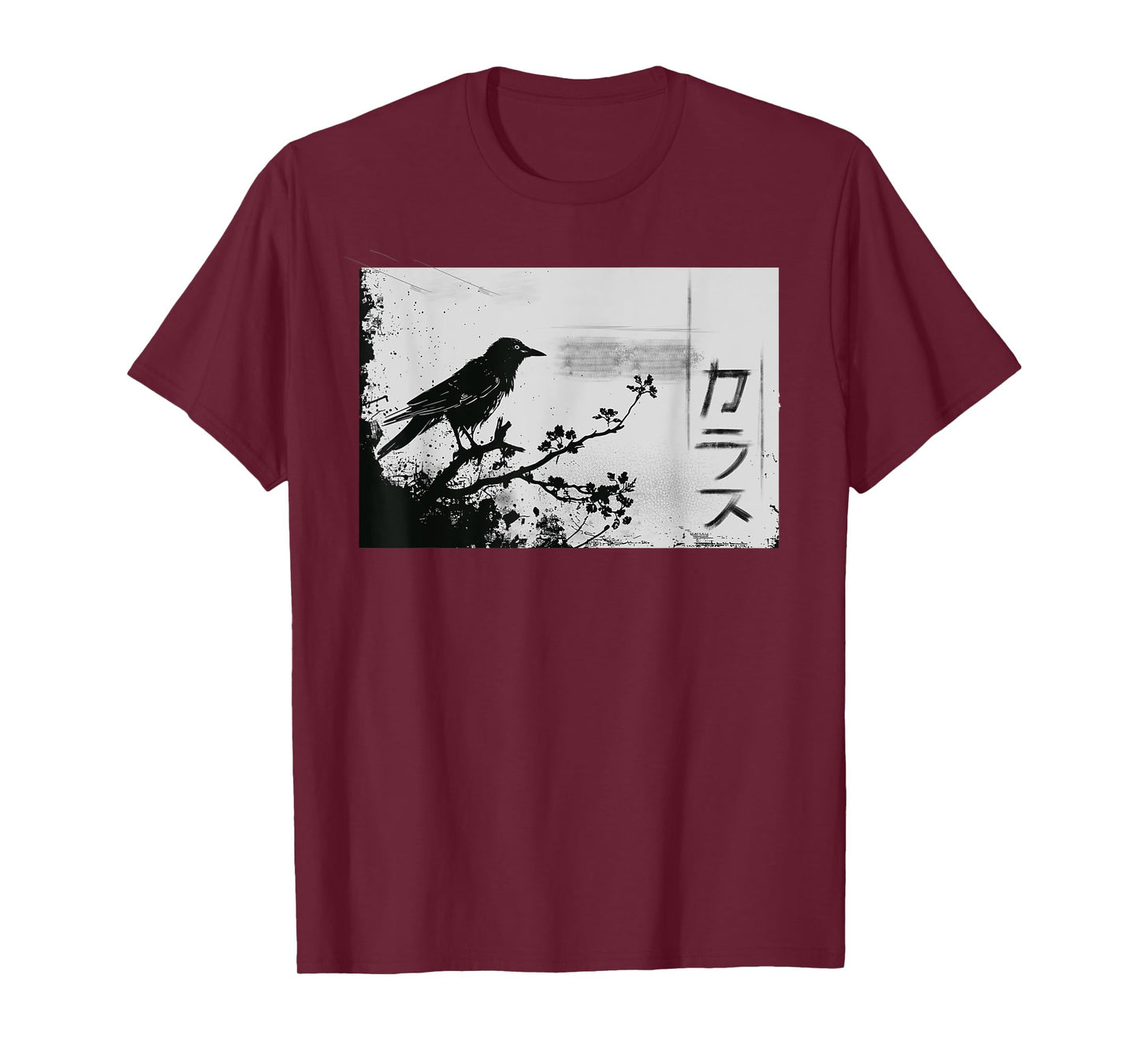 Japanese art, Japanese Kyosai Crow/Raven Woodblock Art Style T-Shirt