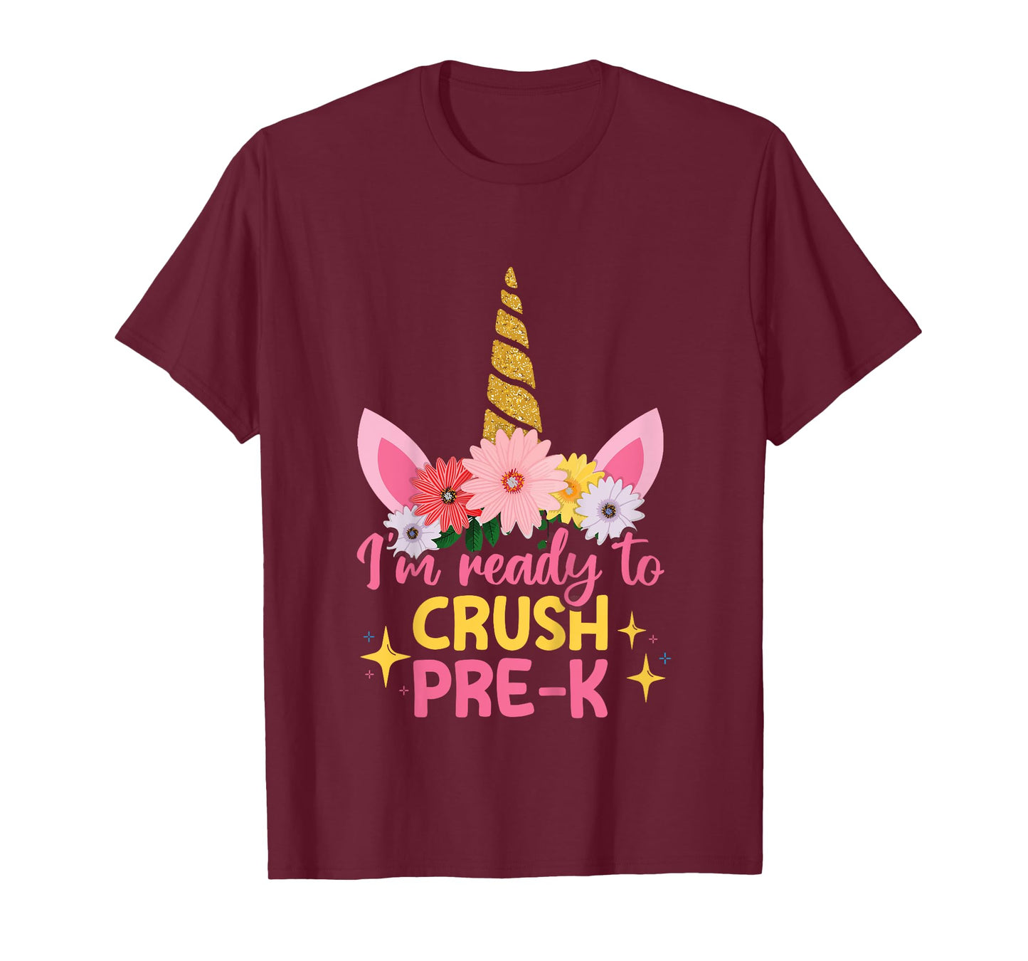 Kids Back To School First Day Of Pre-K Ready To Crush Pre-K Girls T-Shirt
