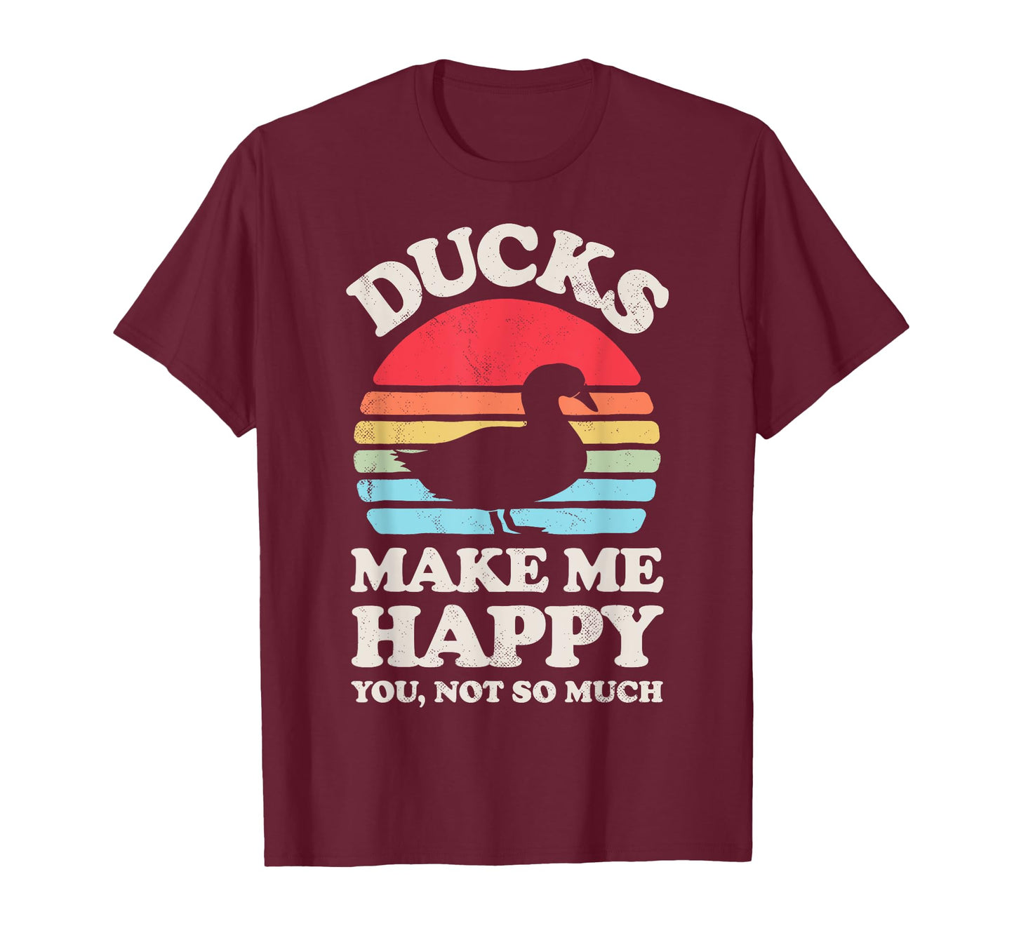Ducks Make Me Happy Funny Duck Lover Farmer Farm Retro Men T-Shirt