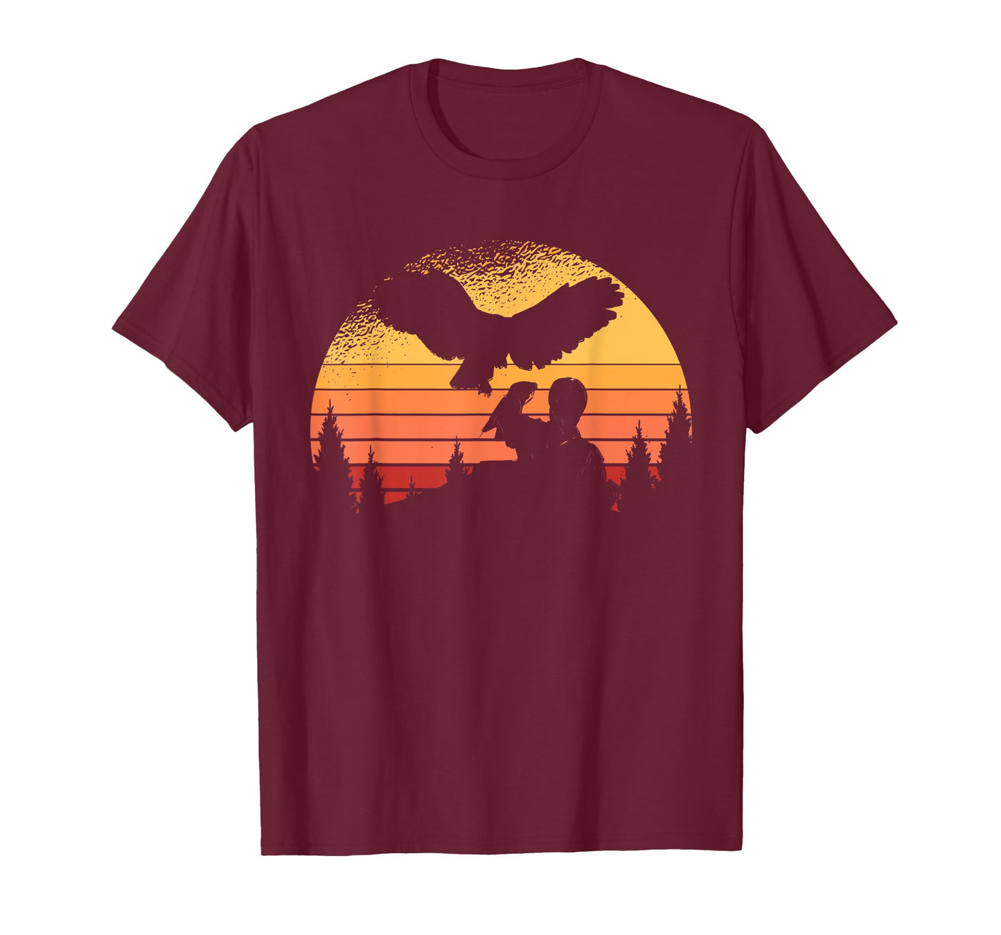 Funny Falconer Peregrine Falcon Flying Vintage Bird Falconry T-Shirt