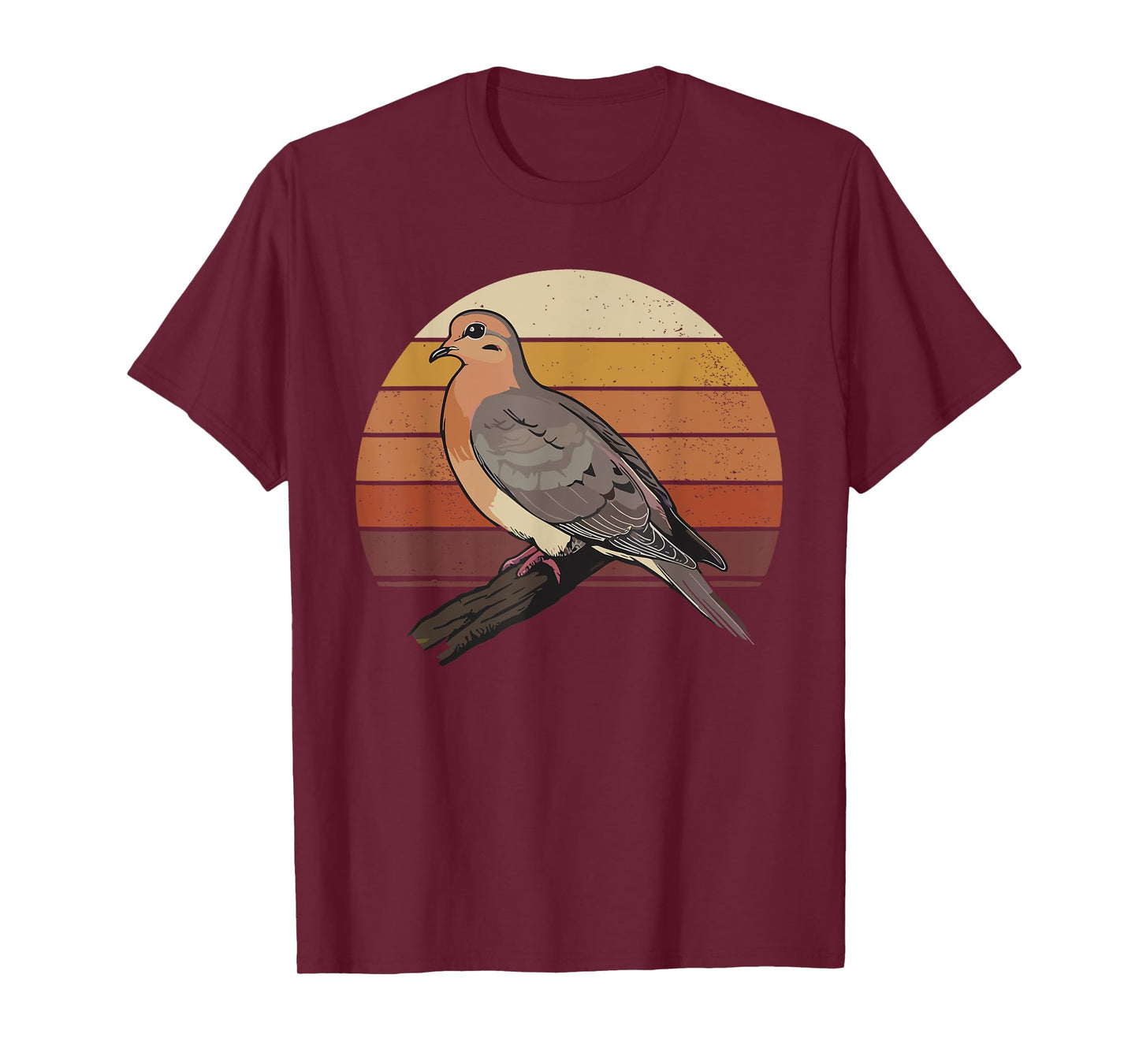 Mourning Dove Bird Lover Vintage Retro Sunset Bird Watching T-Shirt