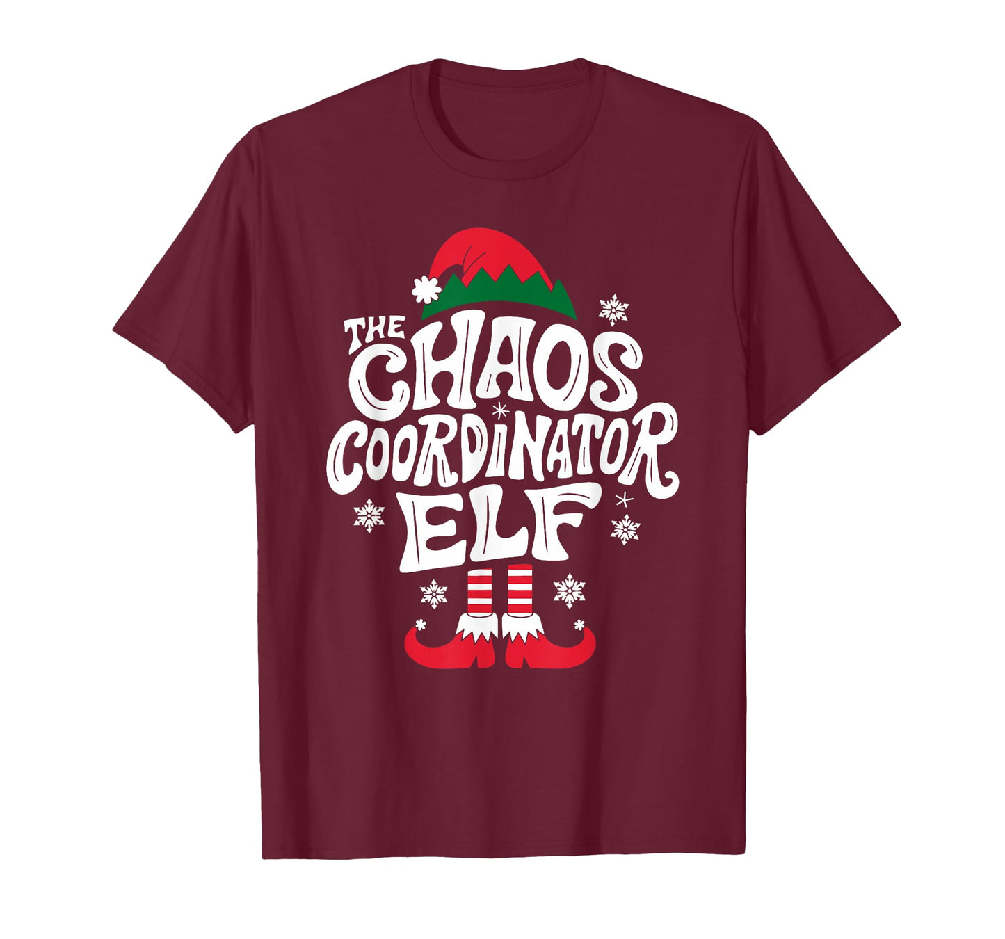 Christmas Chaos Coordinator Elf Xmas Pajama Gift Mom & Dad T-Shirt