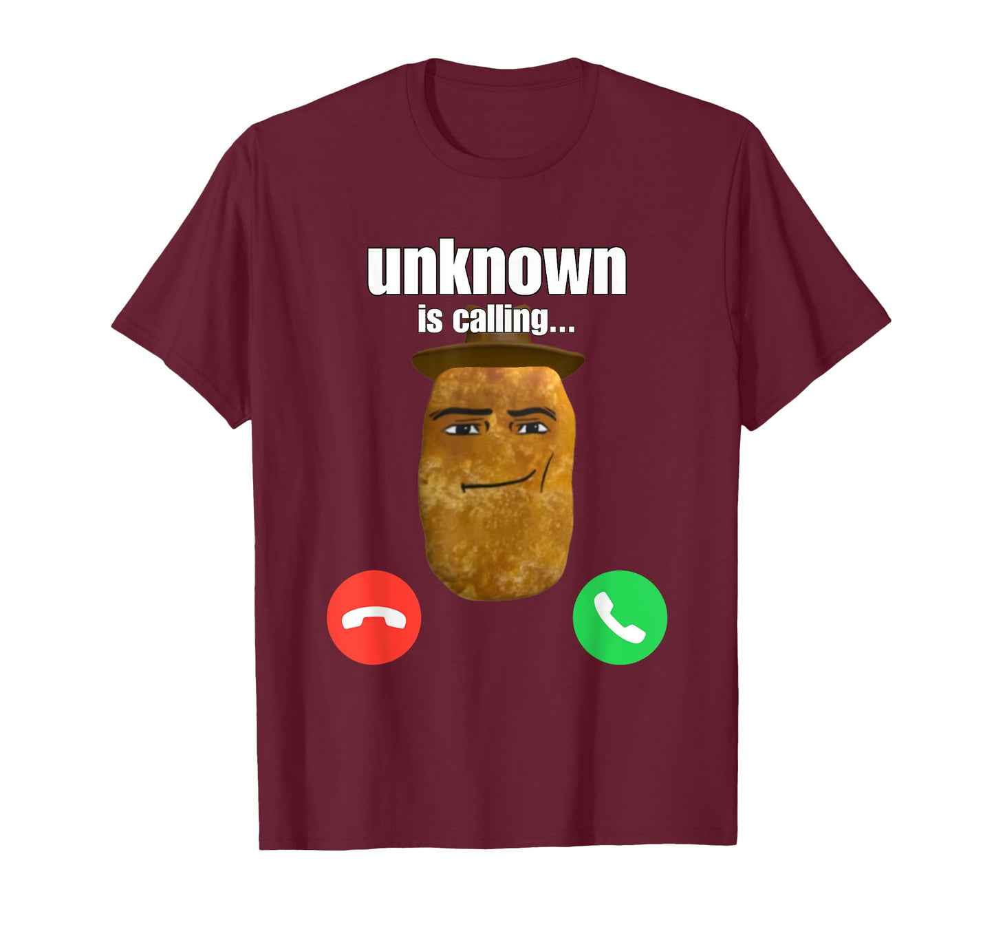 Chicken Nugget Man Face Cowboy Meme T-Shirt