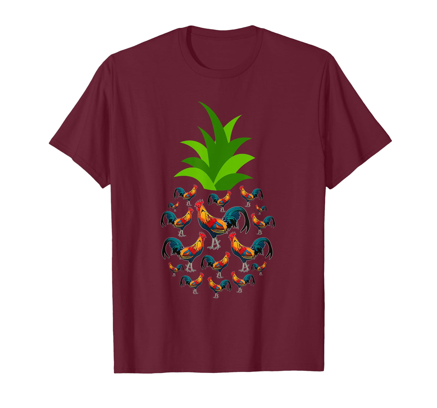 Hawaiian Pineapple Chickens Tropical Kauai Hawaii Chicken T-Shirt