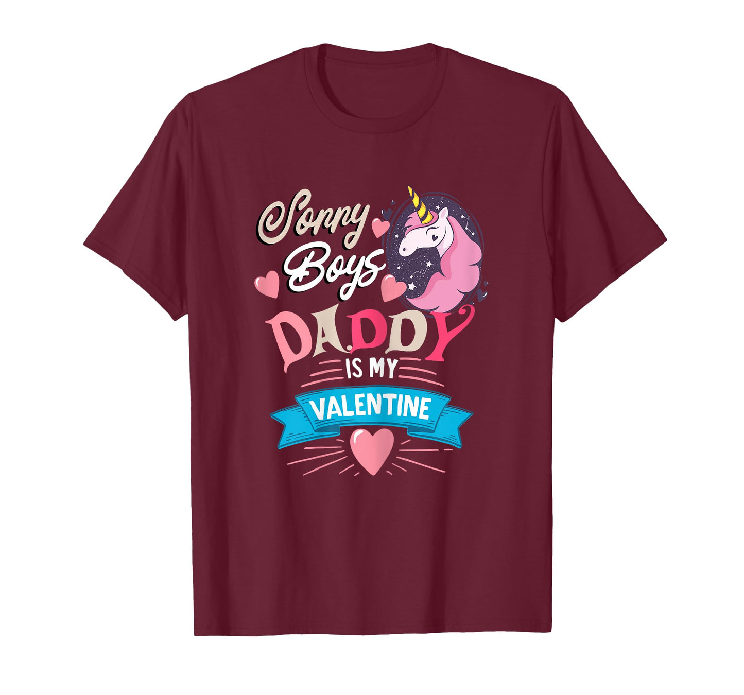 Sorry Boys Daddy Is My Valentine - Cute Unicorn Father's Day T-Shirt