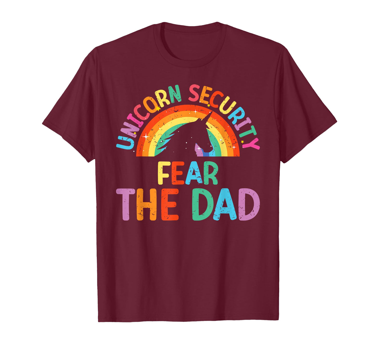 Costume Men Unicorn Security Fear The Dad Funny T-Shirt