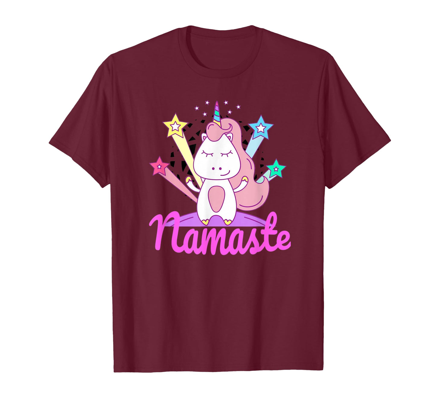 Namaste Unicorn Tee for Kids - Girls Yoga T-shirt T-Shirt