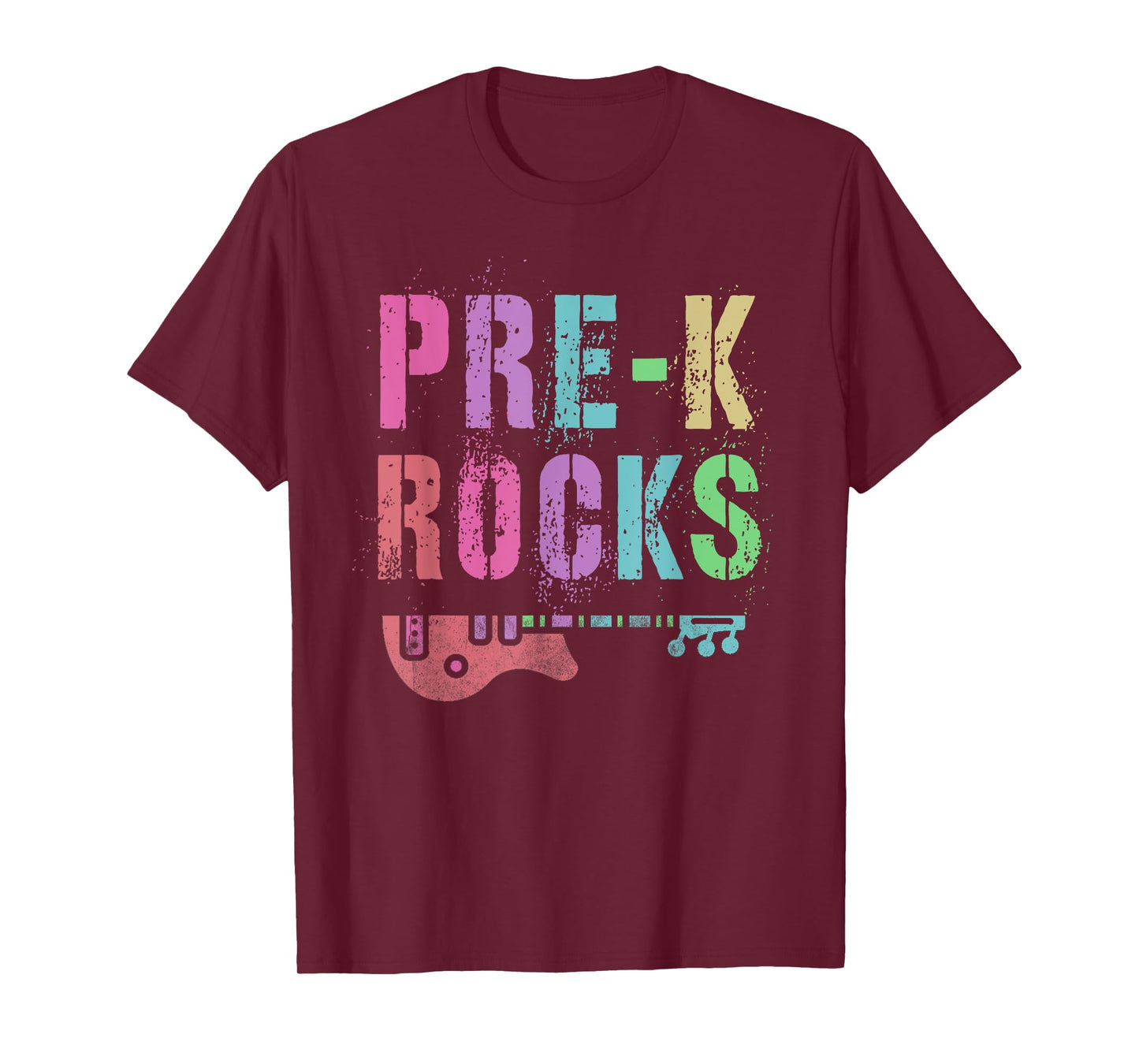 Vintage PRE-K ROCKS Teacher Rockstars I Teach ABCD Preschool T-Shirt for Men Women Girls Kids