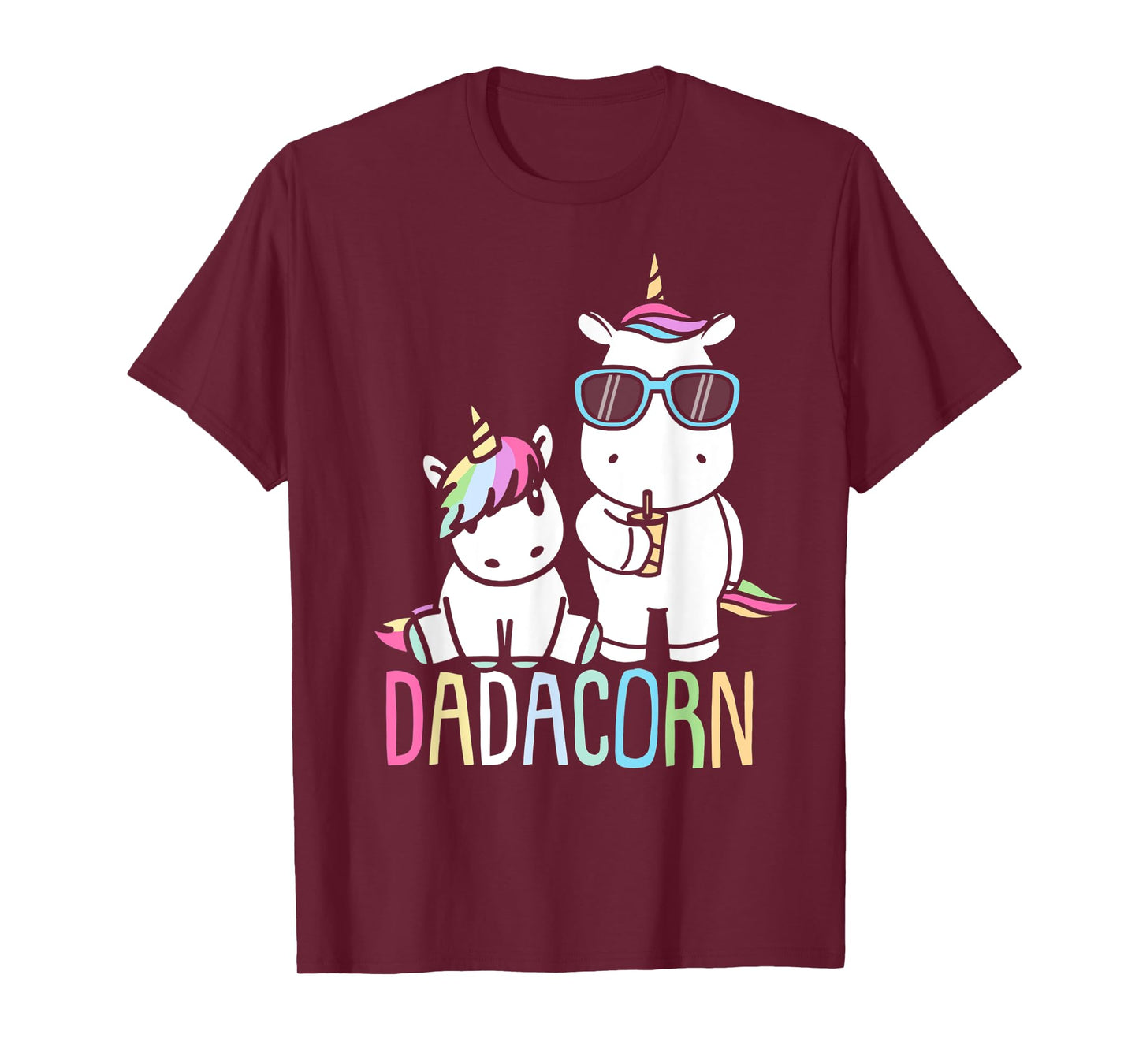 Funny Father's Day Dadacorn Shirt Unicorn Dad Baby T-Shirt