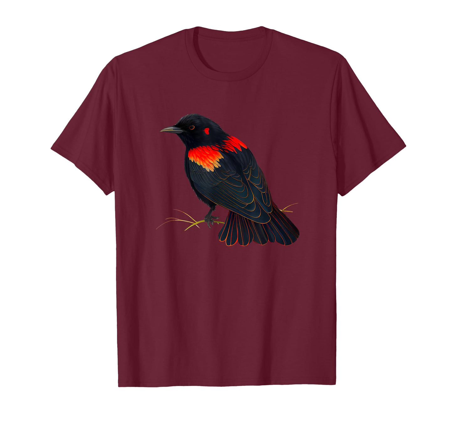 Red-Winged Blackbird Flying Red Winged Blackbird T-Shirt