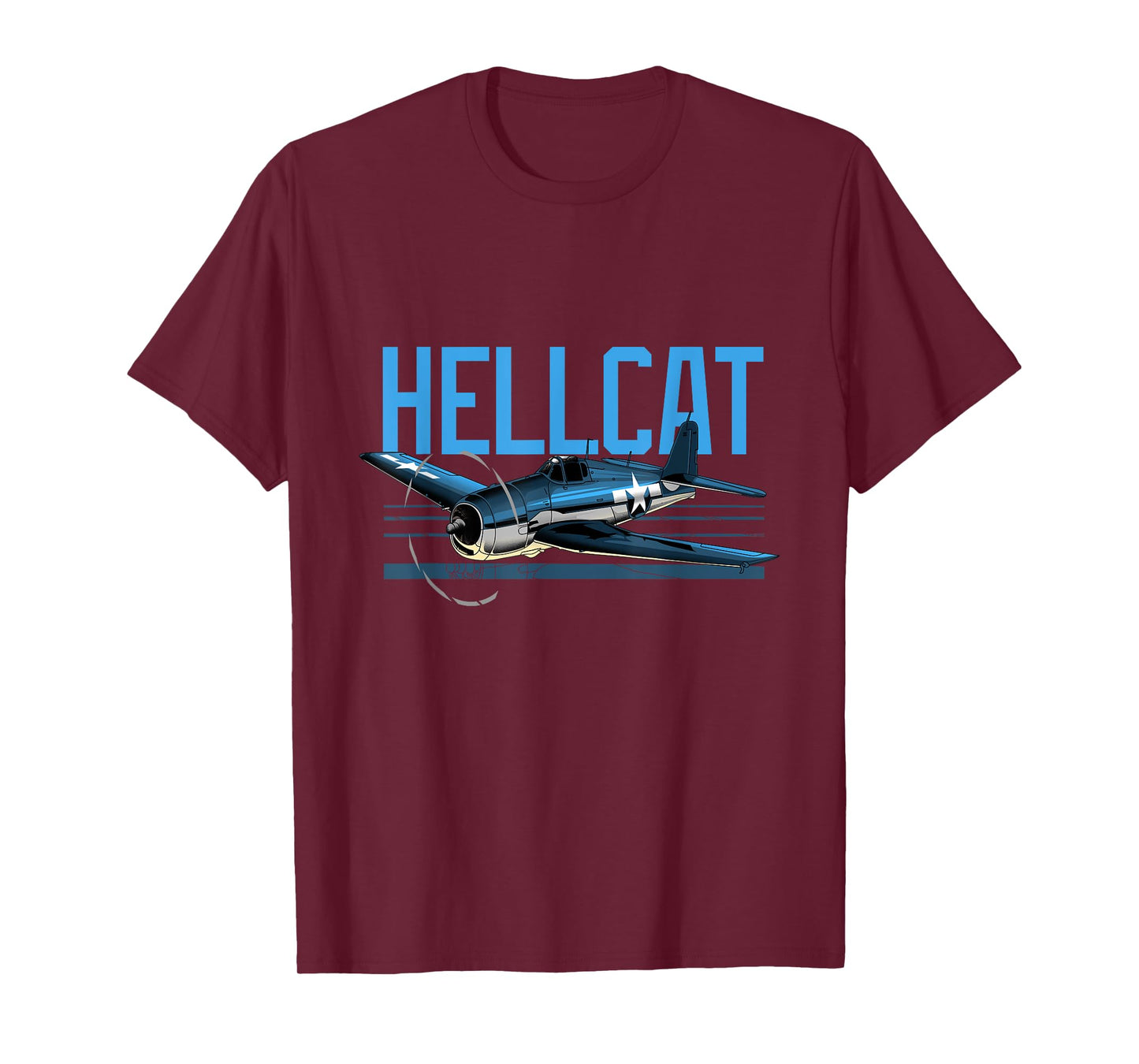 USA Military Warbird Airplane Hellcat WWII Vintage Fighter T-Shirt